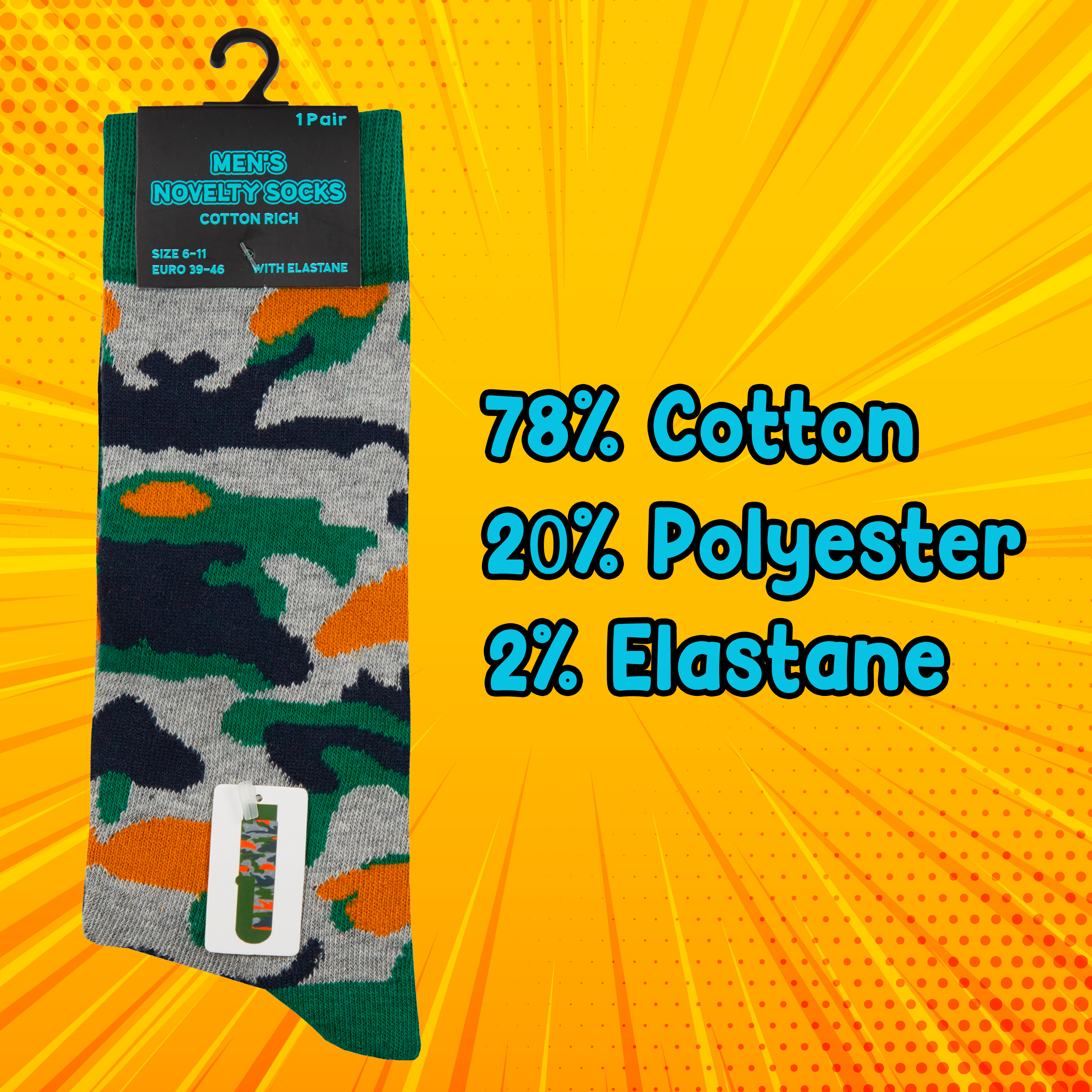 Mens Funky Socks Crew Mid Calf Novelty Cartoon Funny Cotton Rich Gift Present UK - Picture 9 of 25