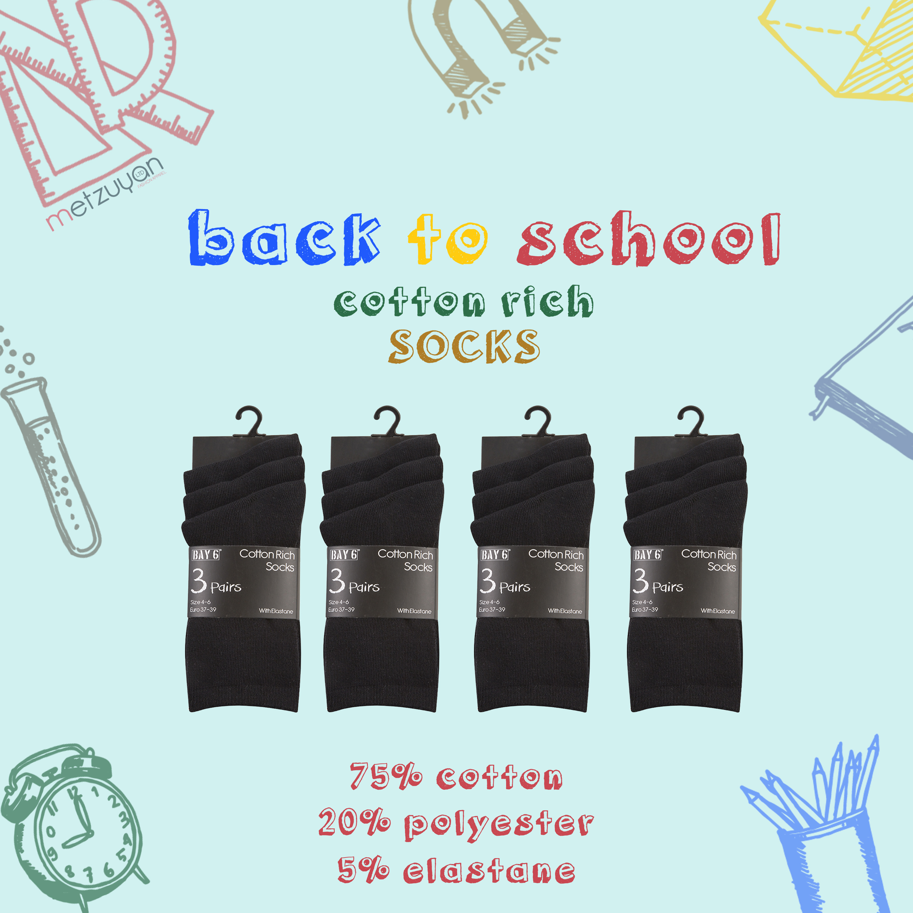 9 o 12 pares de calcetines escolares ricos en algodón para niños niños niños niñas uniforme liso Reino Unido - Imagen 7 de 17