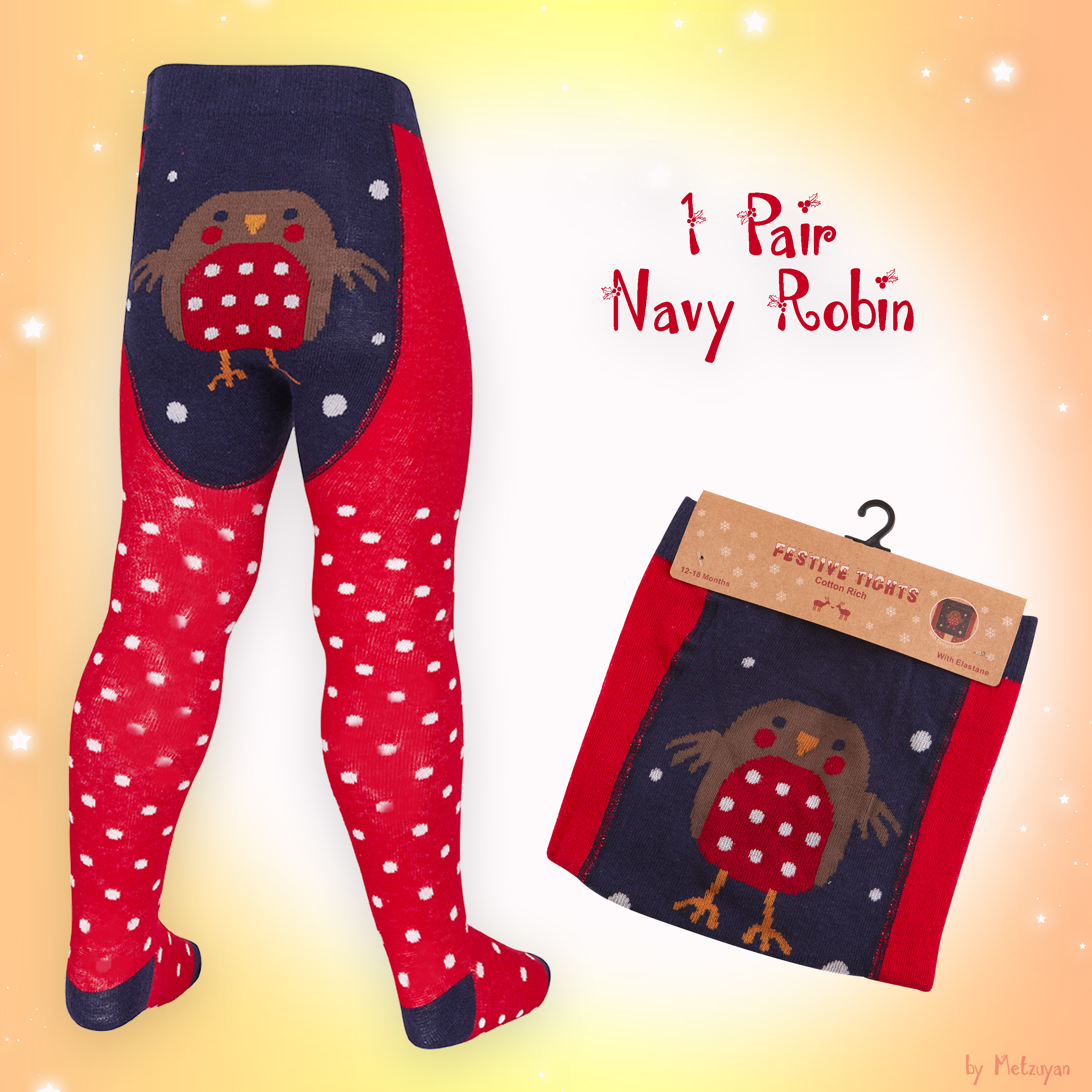 Baby Toddler Girls Boys Christmas Tights Cotton Rich Xmas Novelty