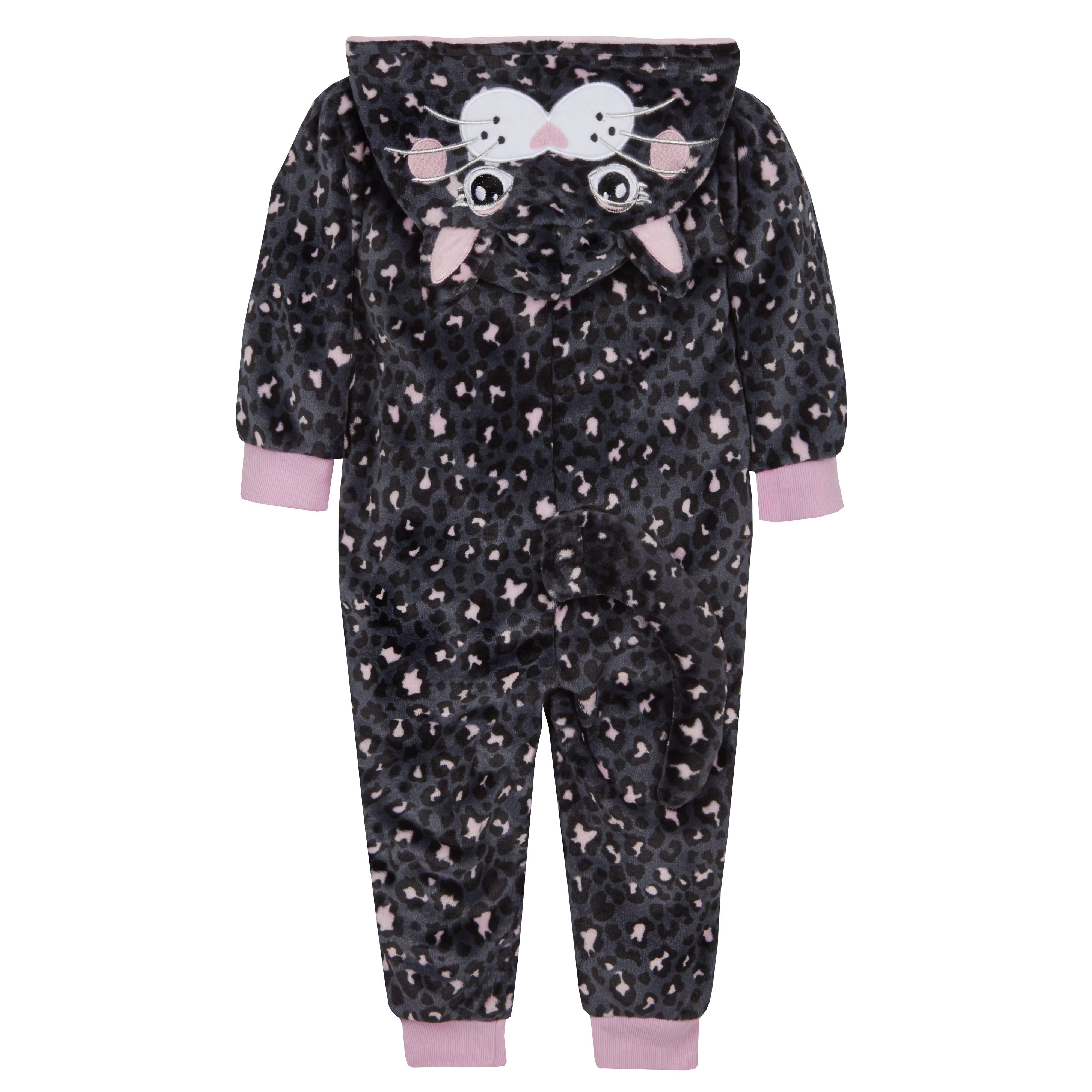 Kids Girls 1Onesie One Piece Pyjamas Jumpsuit Hooded Fleece All In One