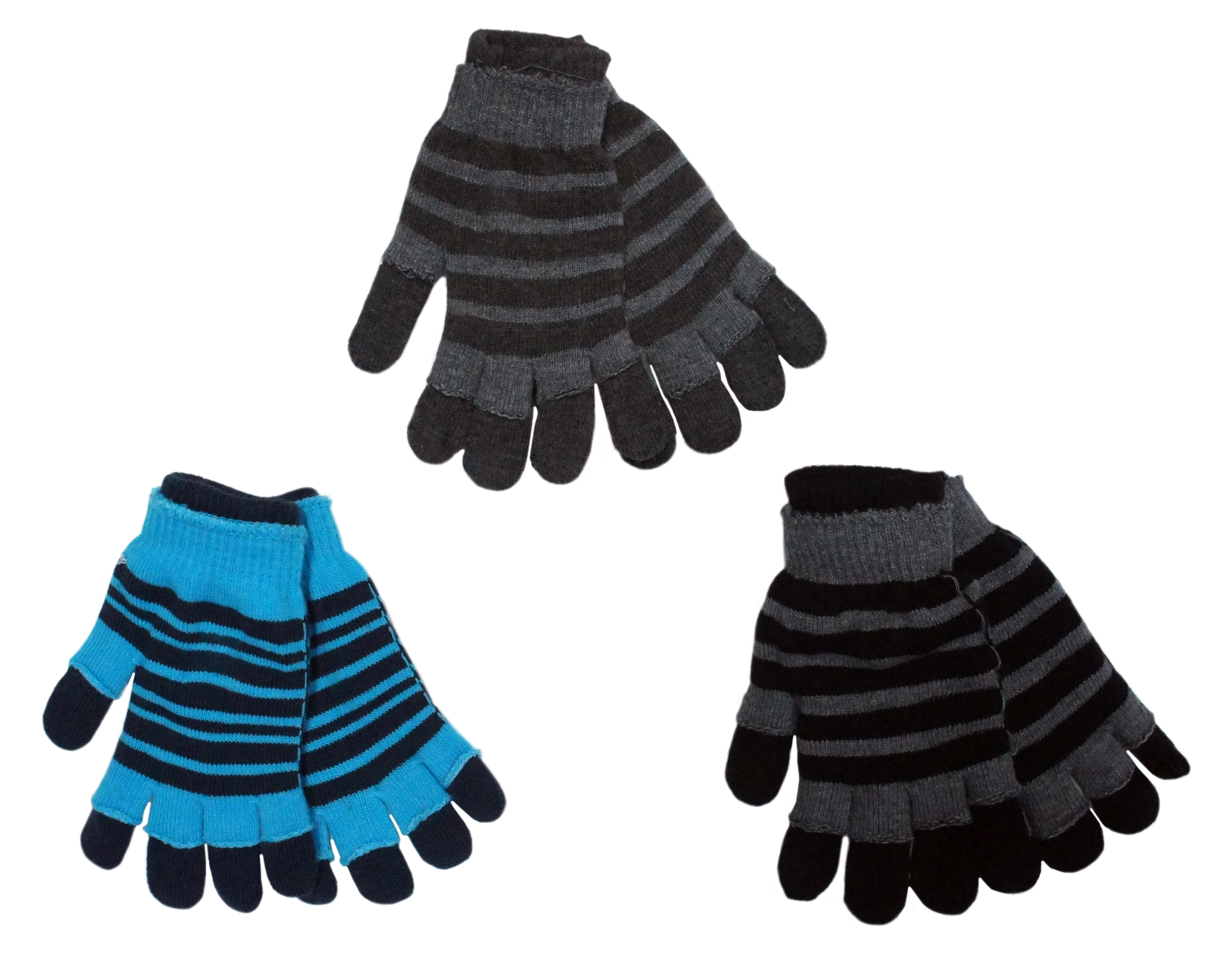 Pierre Roche Mens Knitted Striped Scarf