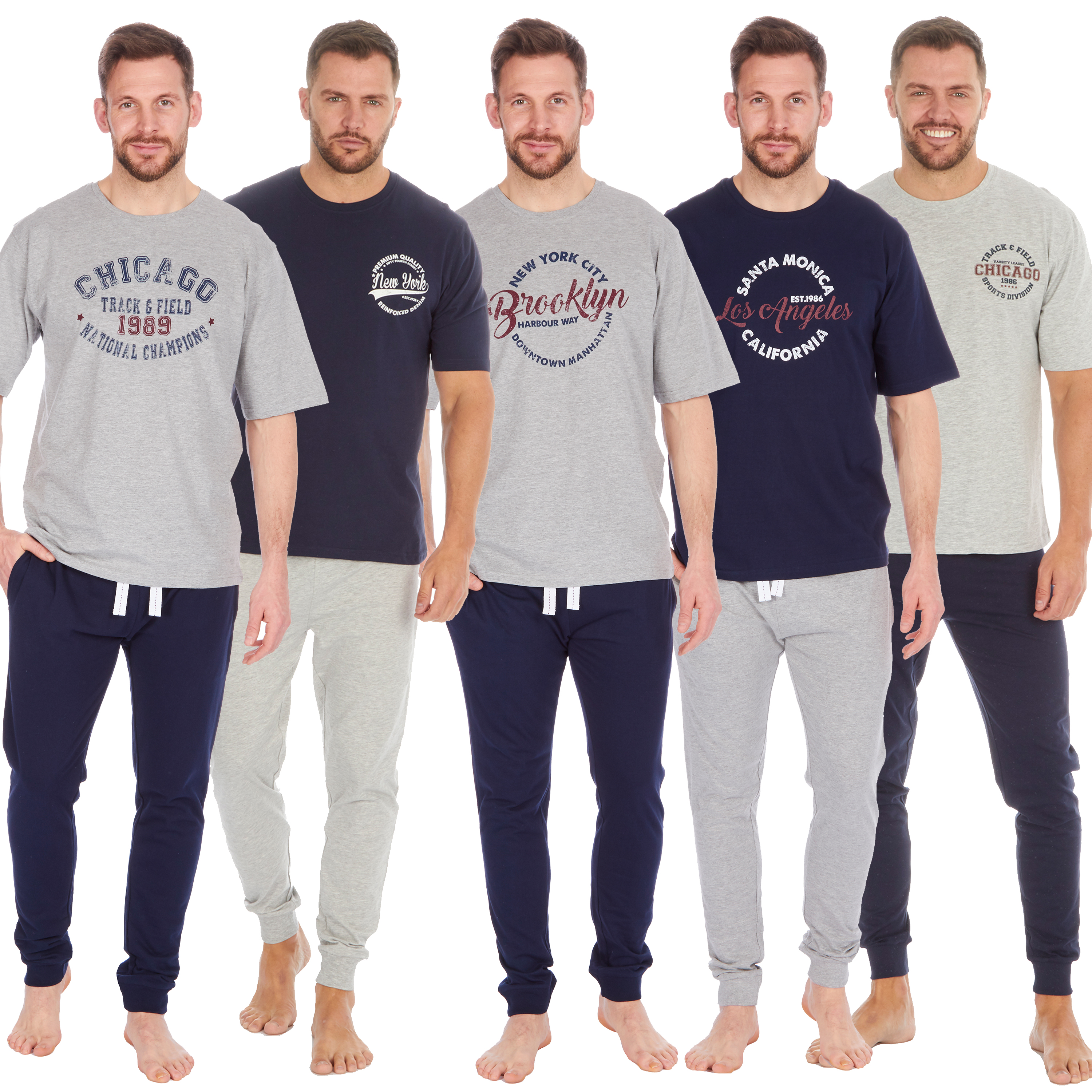 Mens Lounge Set Bottoms Pants Tshirt Tee Top Loungewear Sleepwear