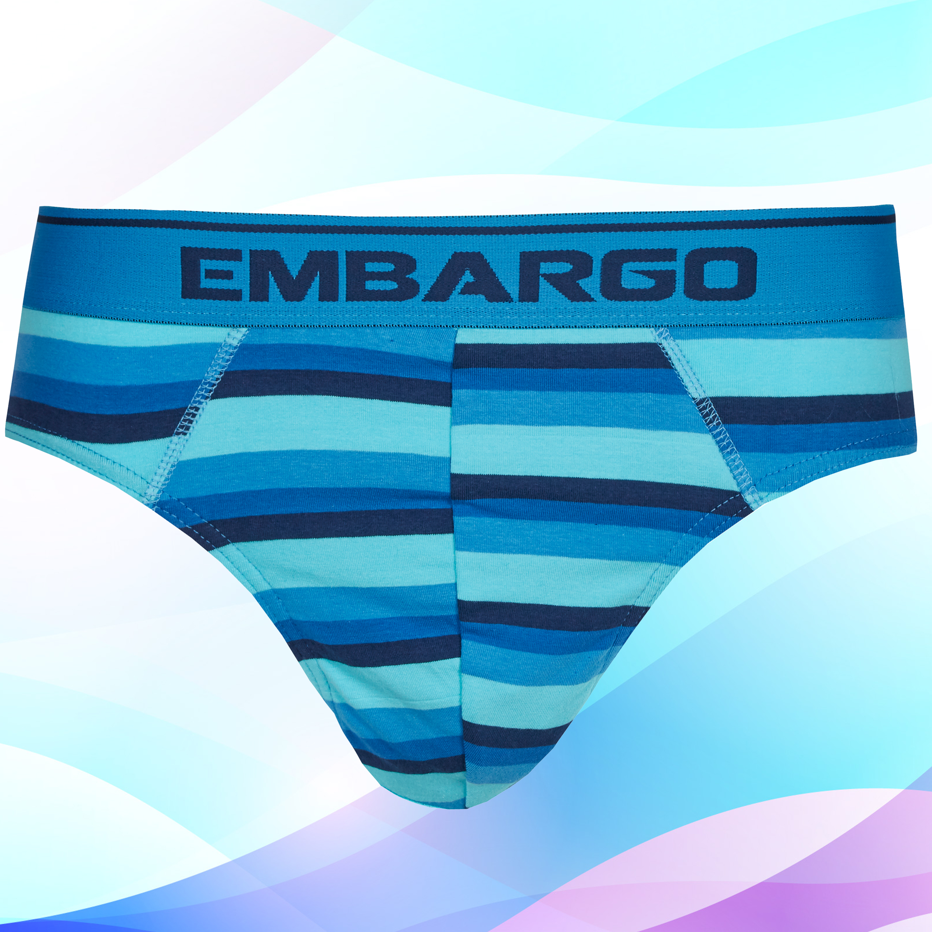 2 Pack Mens Stretch Cotton Briefs Slips Pants Underwear Plain Striped S