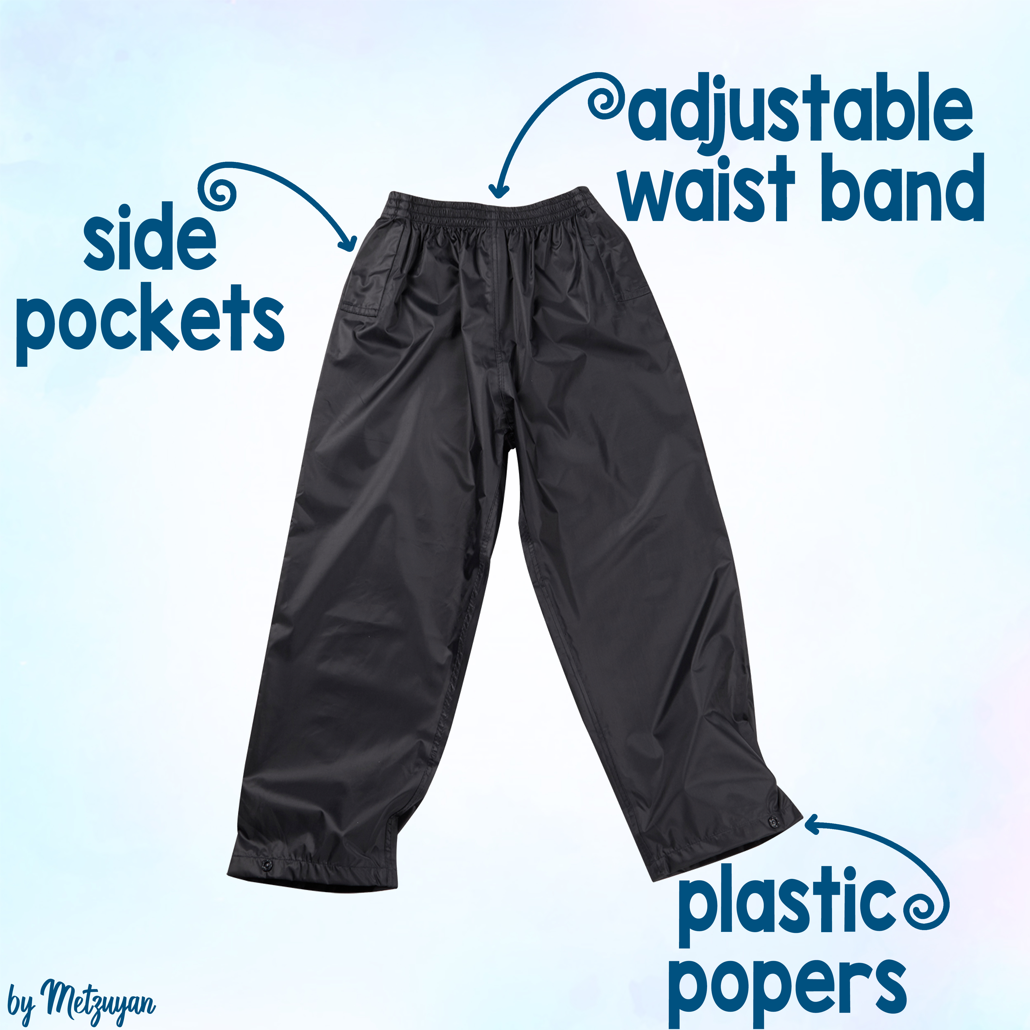 Kids Childrens Waterproof Suit Jacket & Trousers Set Outdoor Black Navy