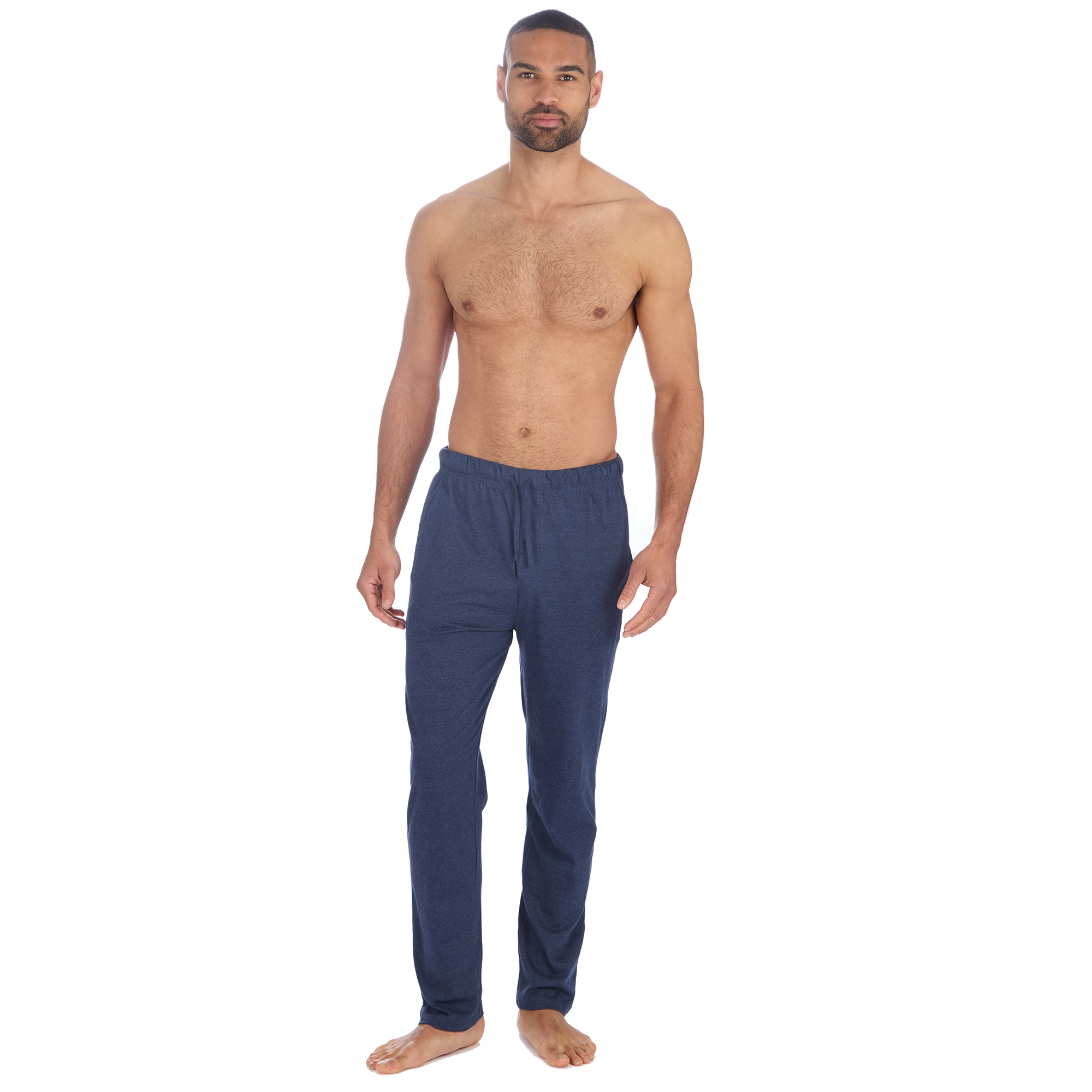 Pantalones de salón de jersey de hilo reciclado con dobladillo abierto para hombre M-XXL - Imagen 8 de 12