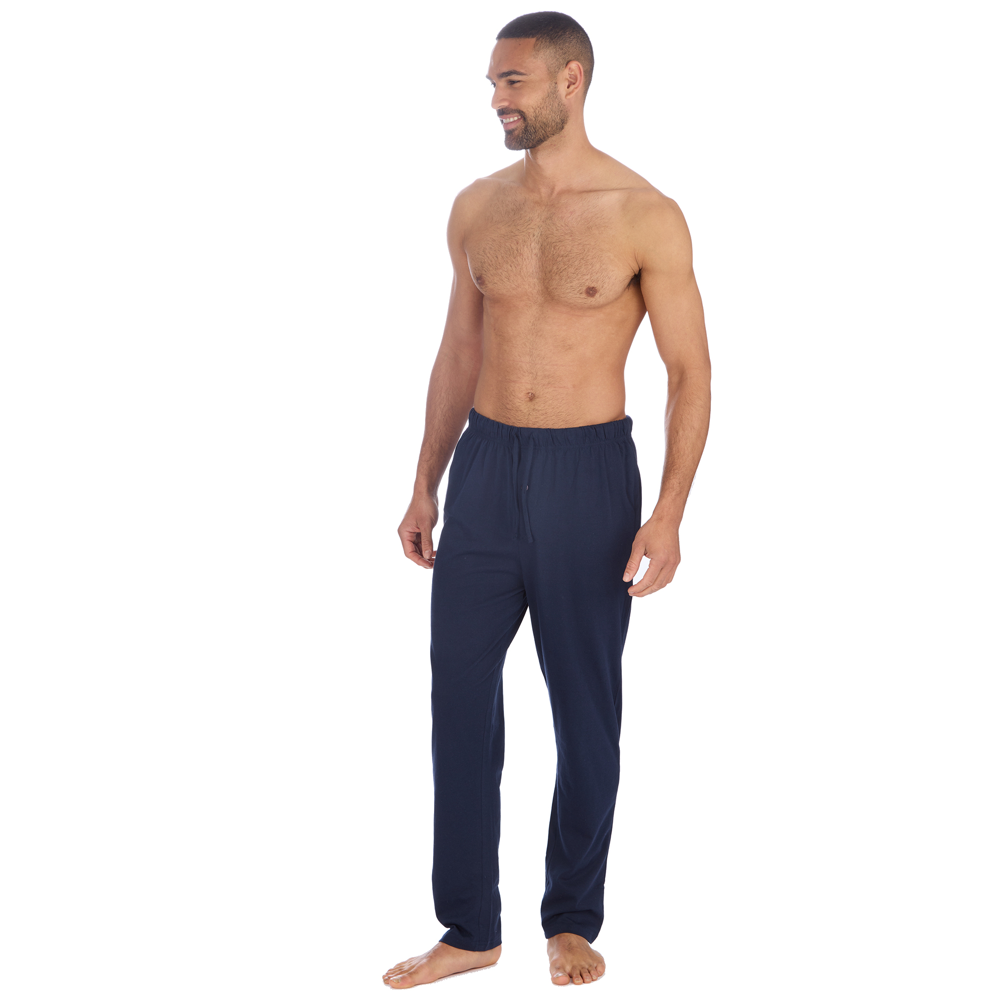 Pantalones de salón de jersey de hilo reciclado con dobladillo abierto para hombre M-XXL - Imagen 9 de 12