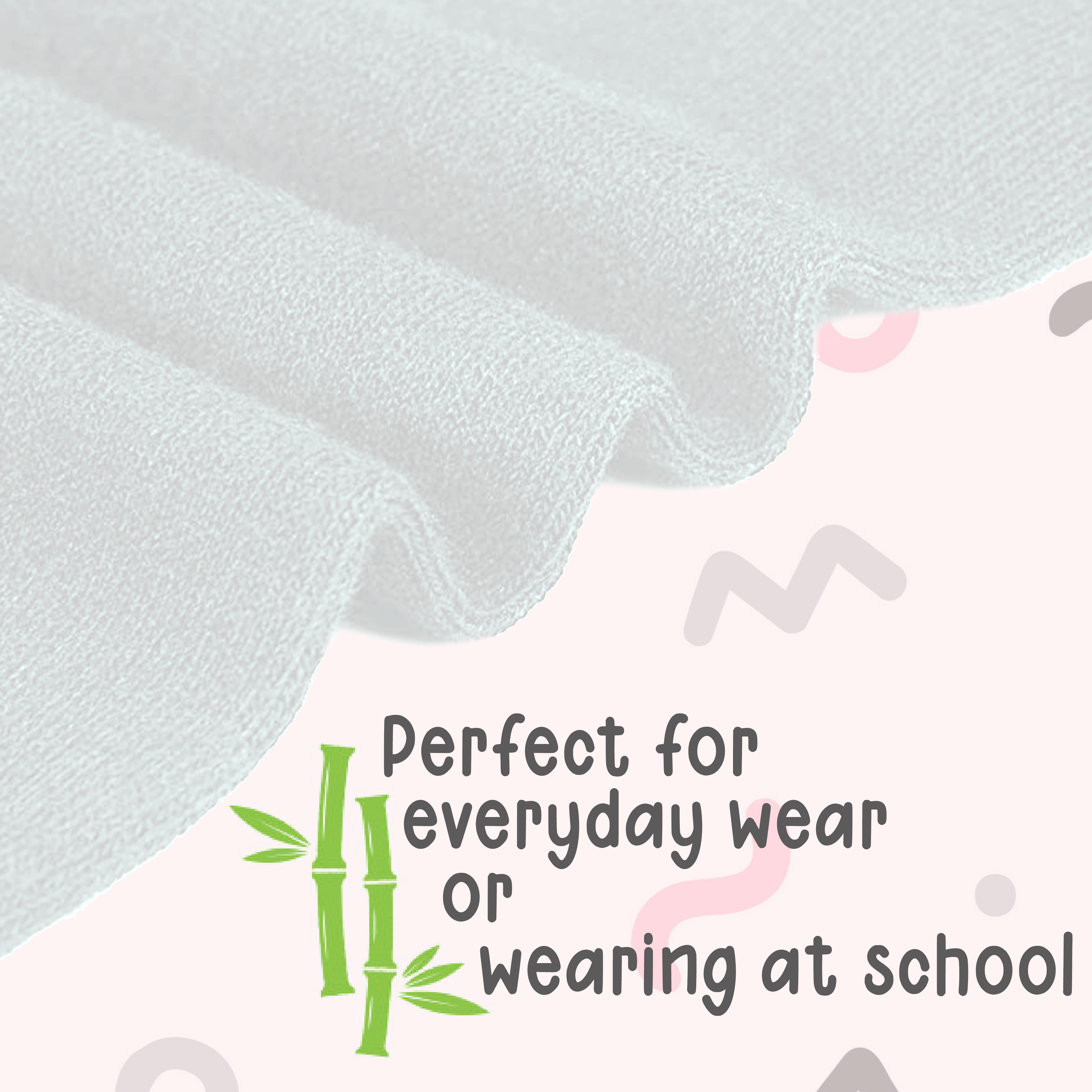 3 Pairs Kids Girls Boys Unisex Natural Bamboo Crew Everyday Back To School Socks - Picture 13 of 18