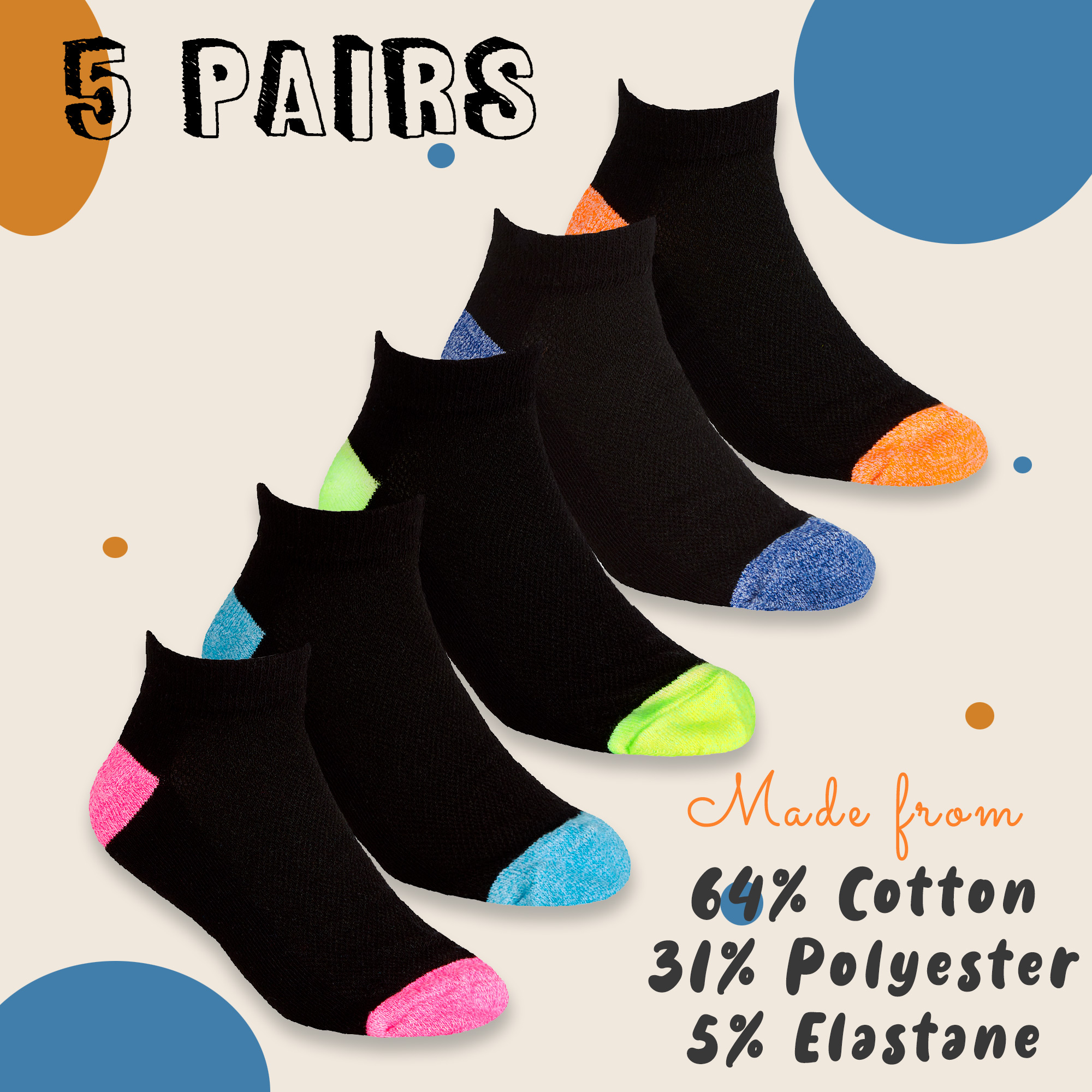 5 10 Pairs Kids Girls Trainer Liner Socks Mesh Cotton Rich 9-12 12.5-3.5 4-5.5 - Picture 13 of 17