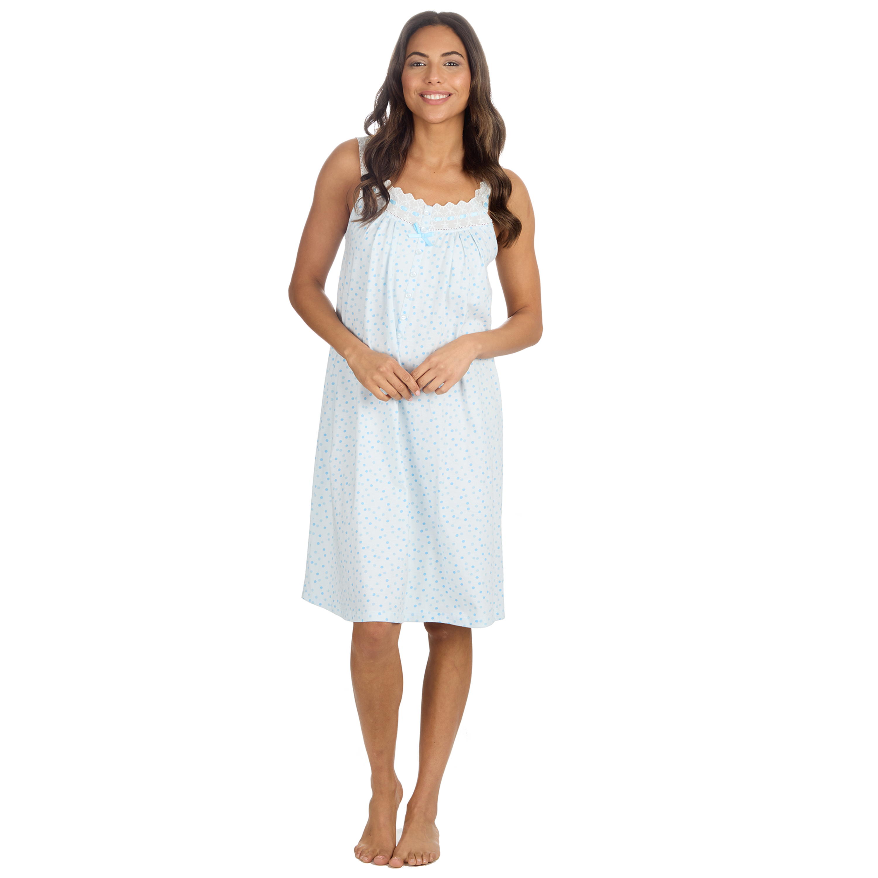 Ladies Sleeveless Nightie Floral Nightdress 10 12 14 16 18 20 22 24 26 28 30 32 - Picture 16 of 29