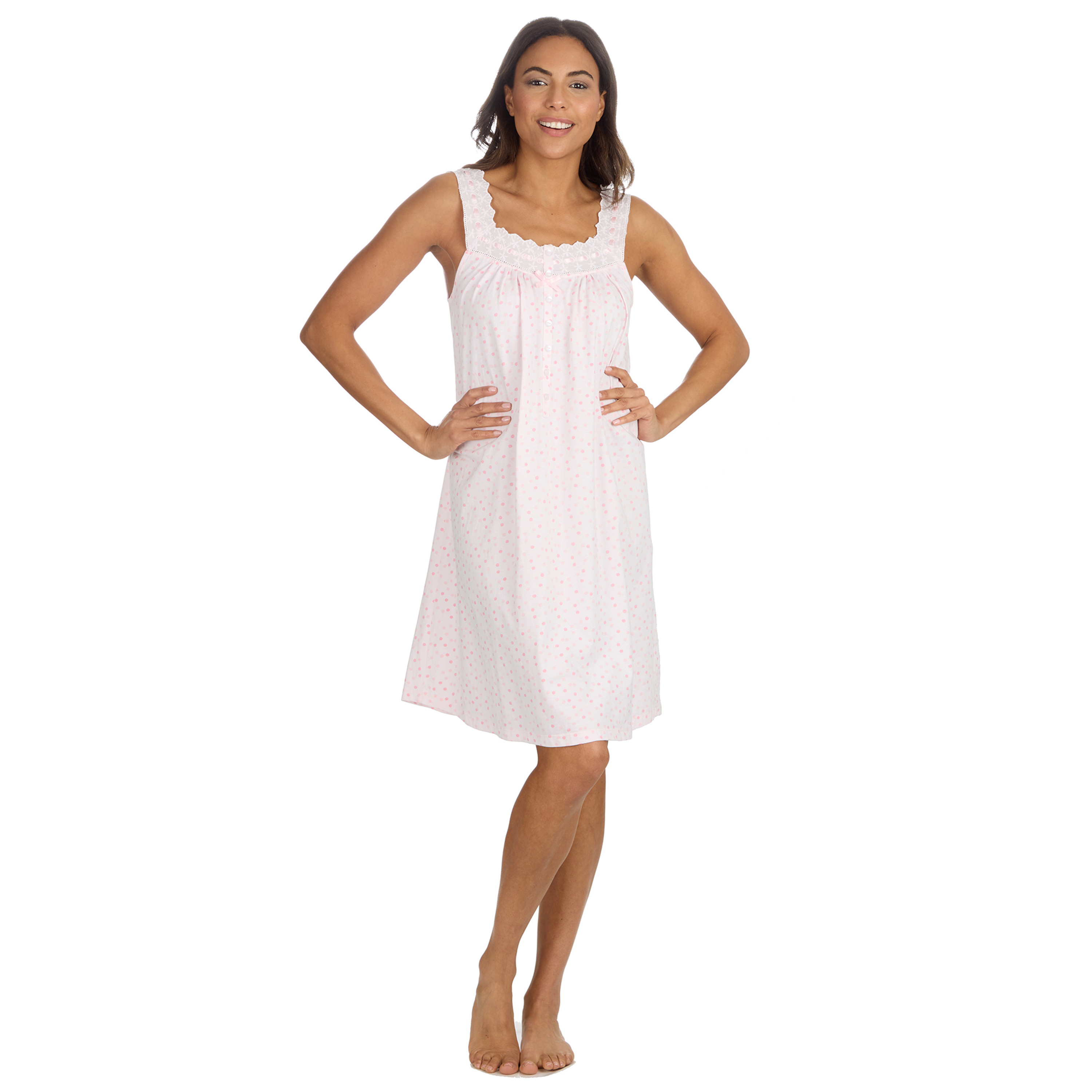 Ladies Sleeveless Nightie Floral Nightdress 10 12 14 16 18 20 22 24 26 28 30 32 - Picture 23 of 29