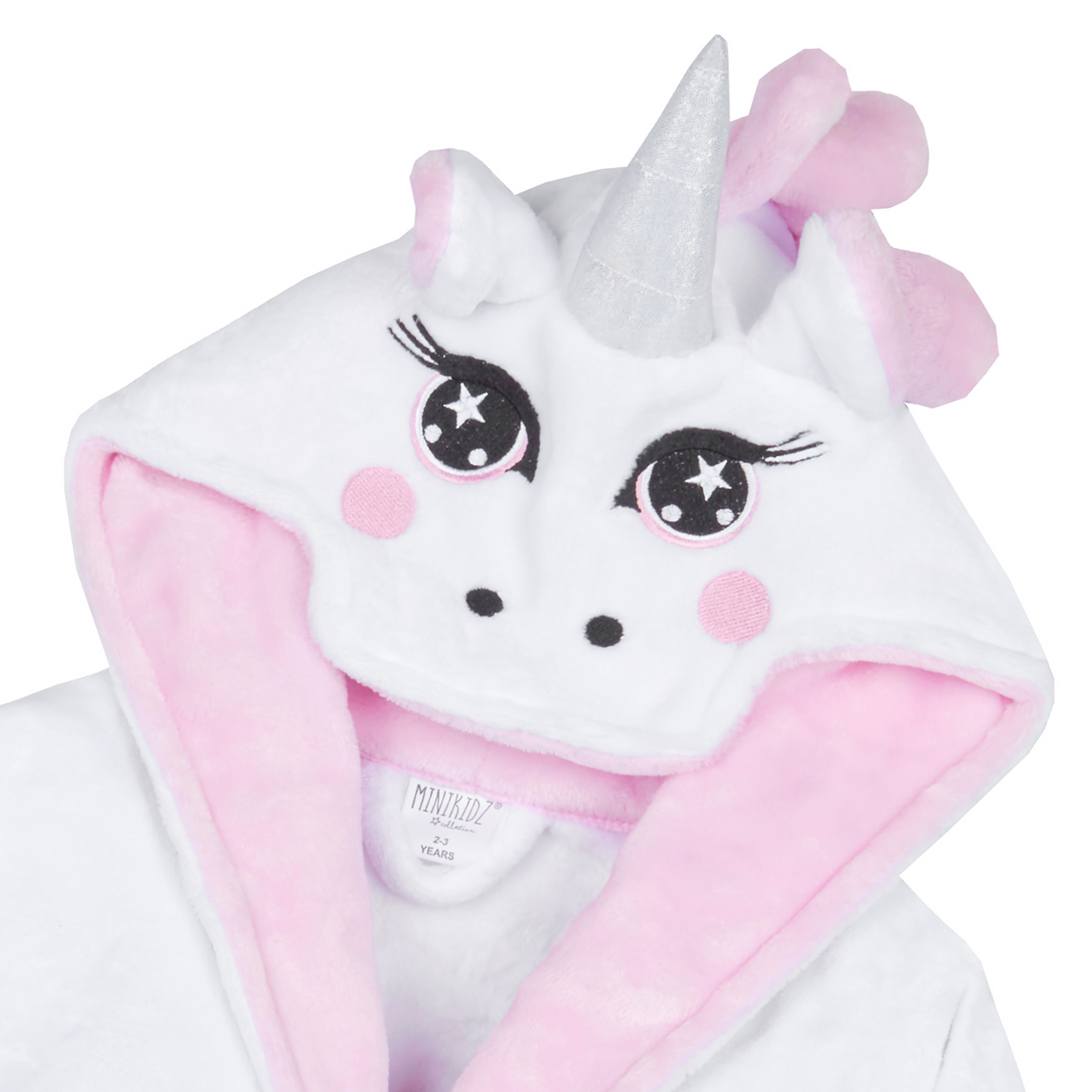 Infant Girls Unicorn Dressing Gown Novelty Robe Children Pony Heart