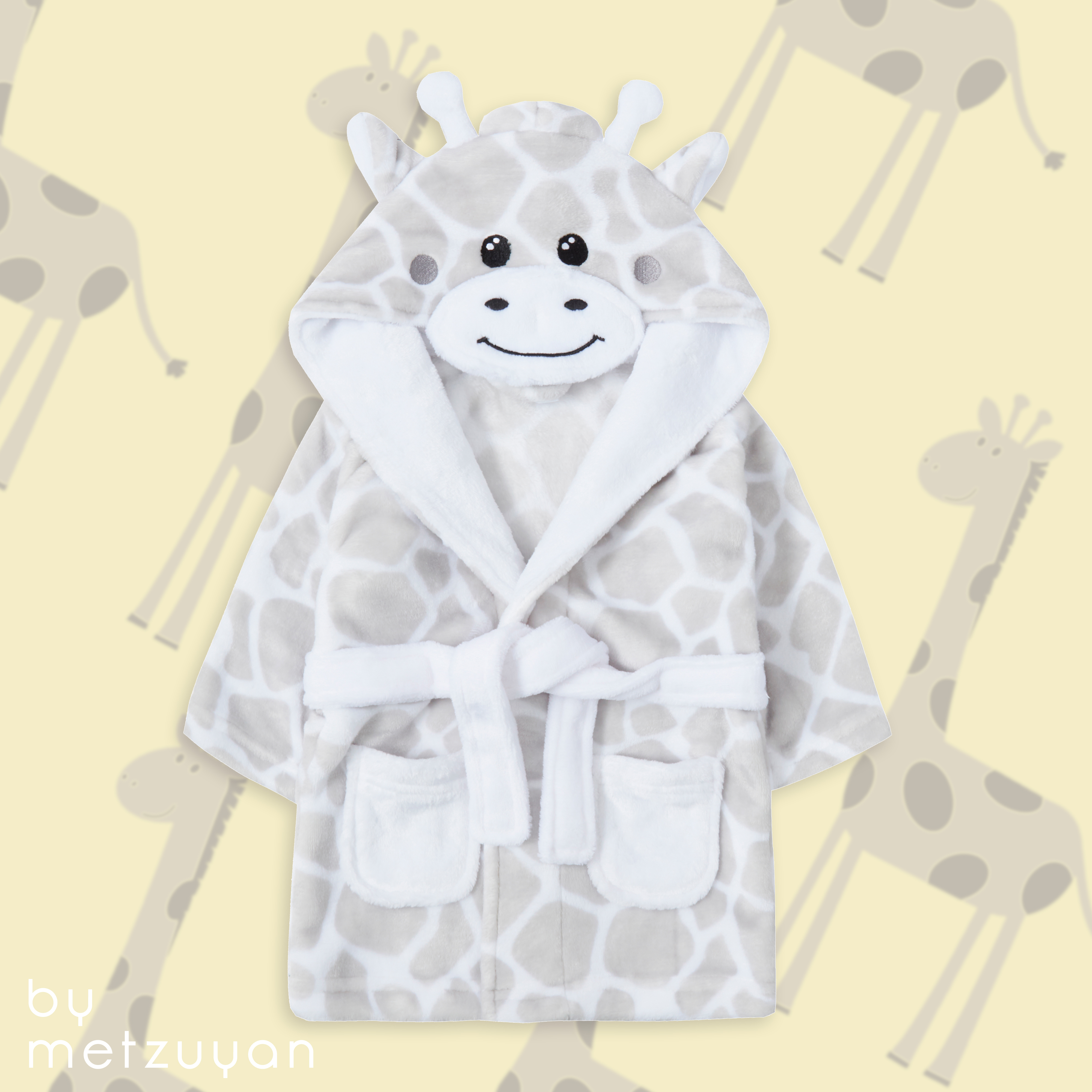 Baby Boys Girls Elephant Monkey Duck Dressing Gown Robe Plush Animal 6