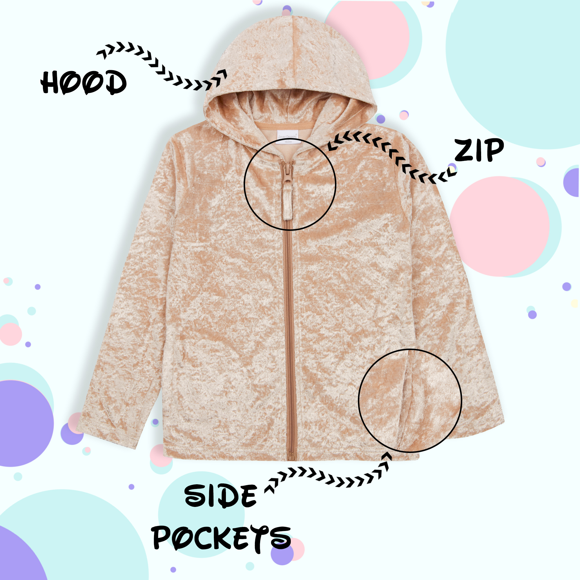 Girls Crushed Velvet Lounge Set With Hood Sweatshirt Hoodie Joggers Tracksuit UK - Picture 18 of 21