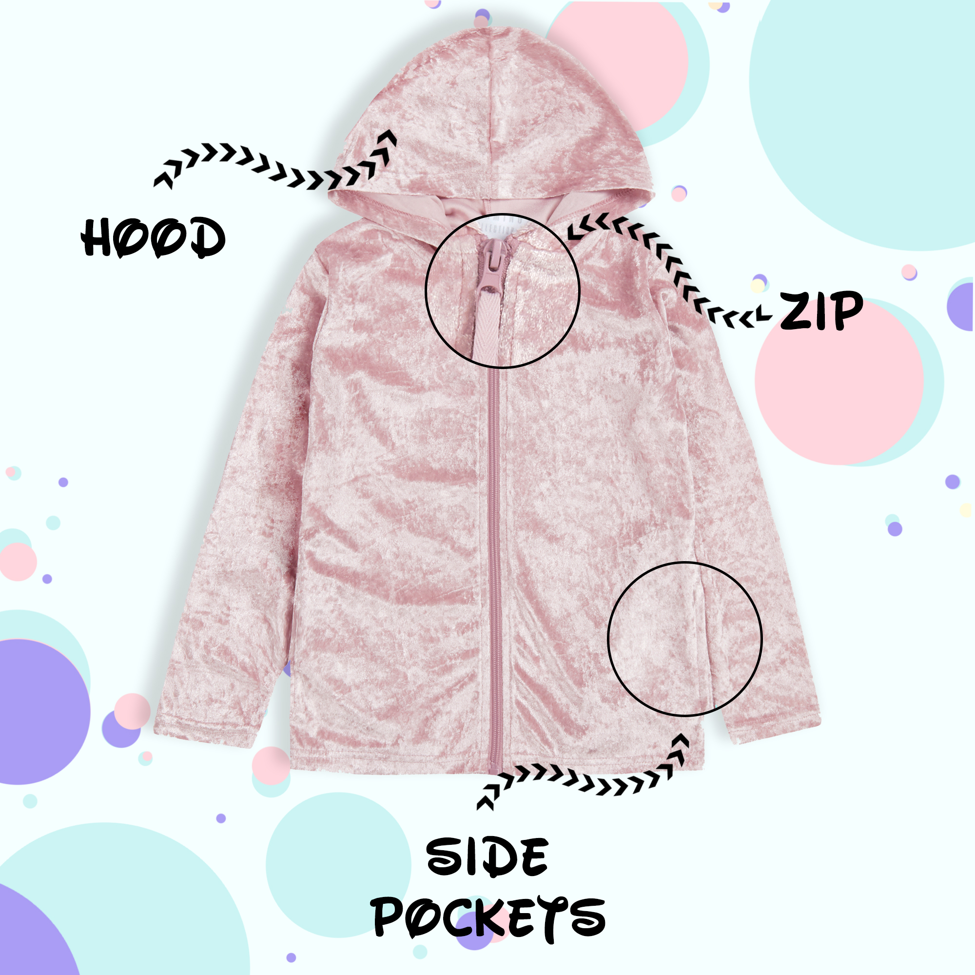 Girls Crushed Velvet Lounge Set With Hood Sweatshirt Hoodie Joggers Tracksuit UK - Picture 8 of 21