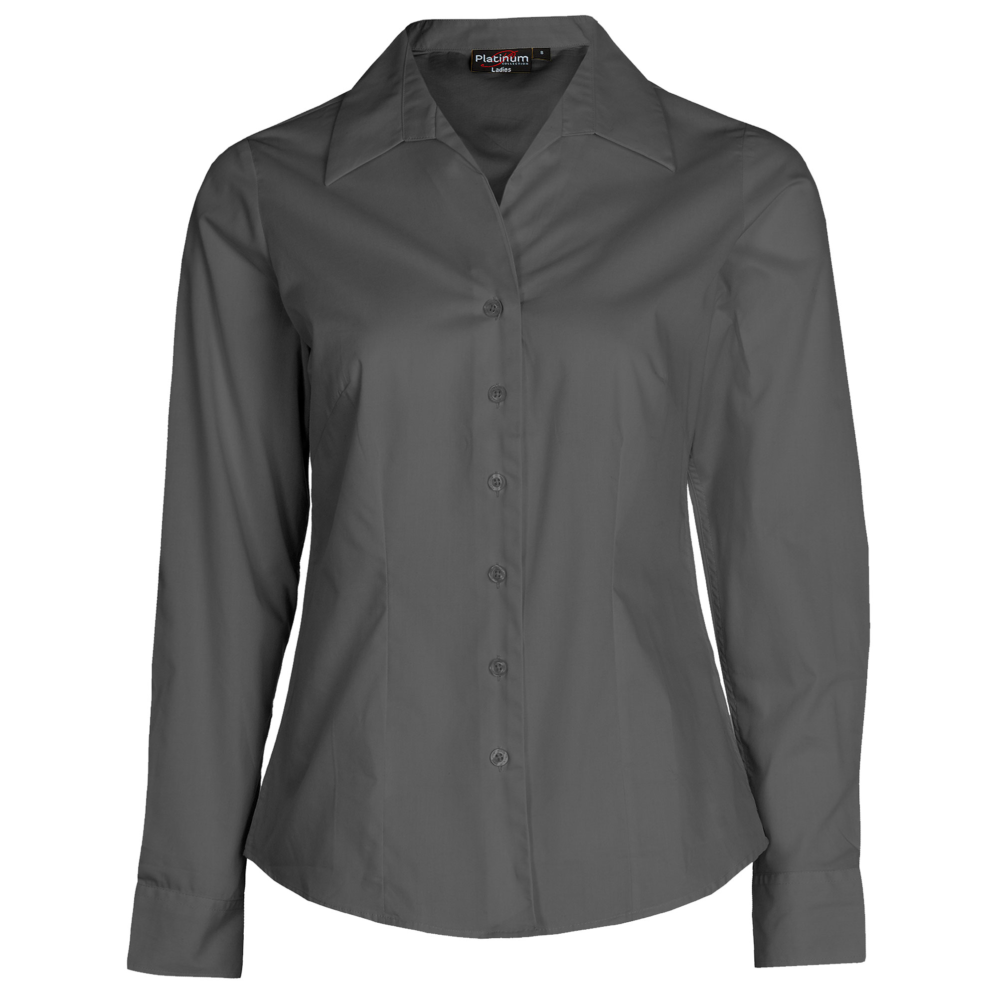 Ladies Womens Plain Long Sleeve Sleeve Work Shirt Collar Office Blouse 6-30