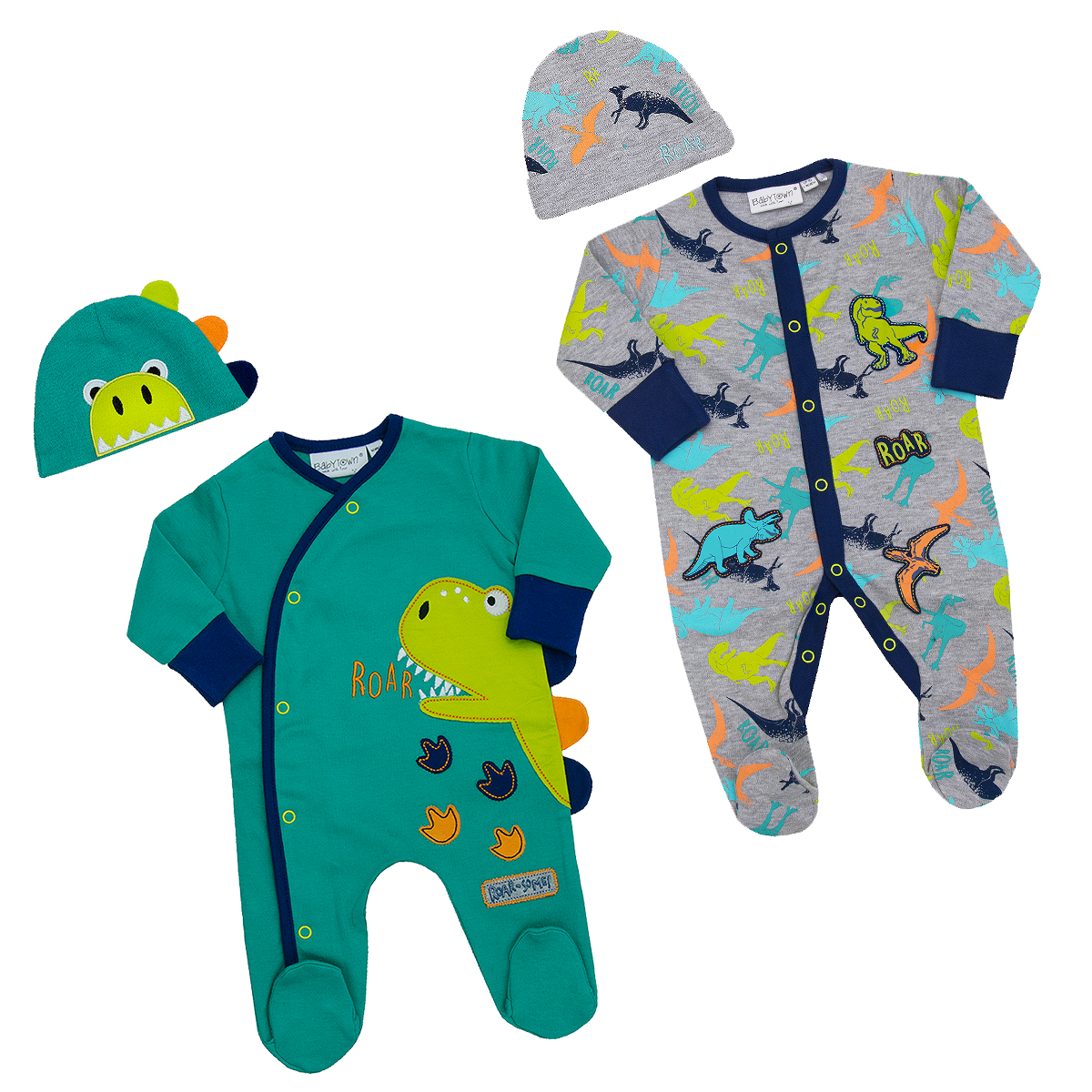 newborn sleepsuits with scratch mitts