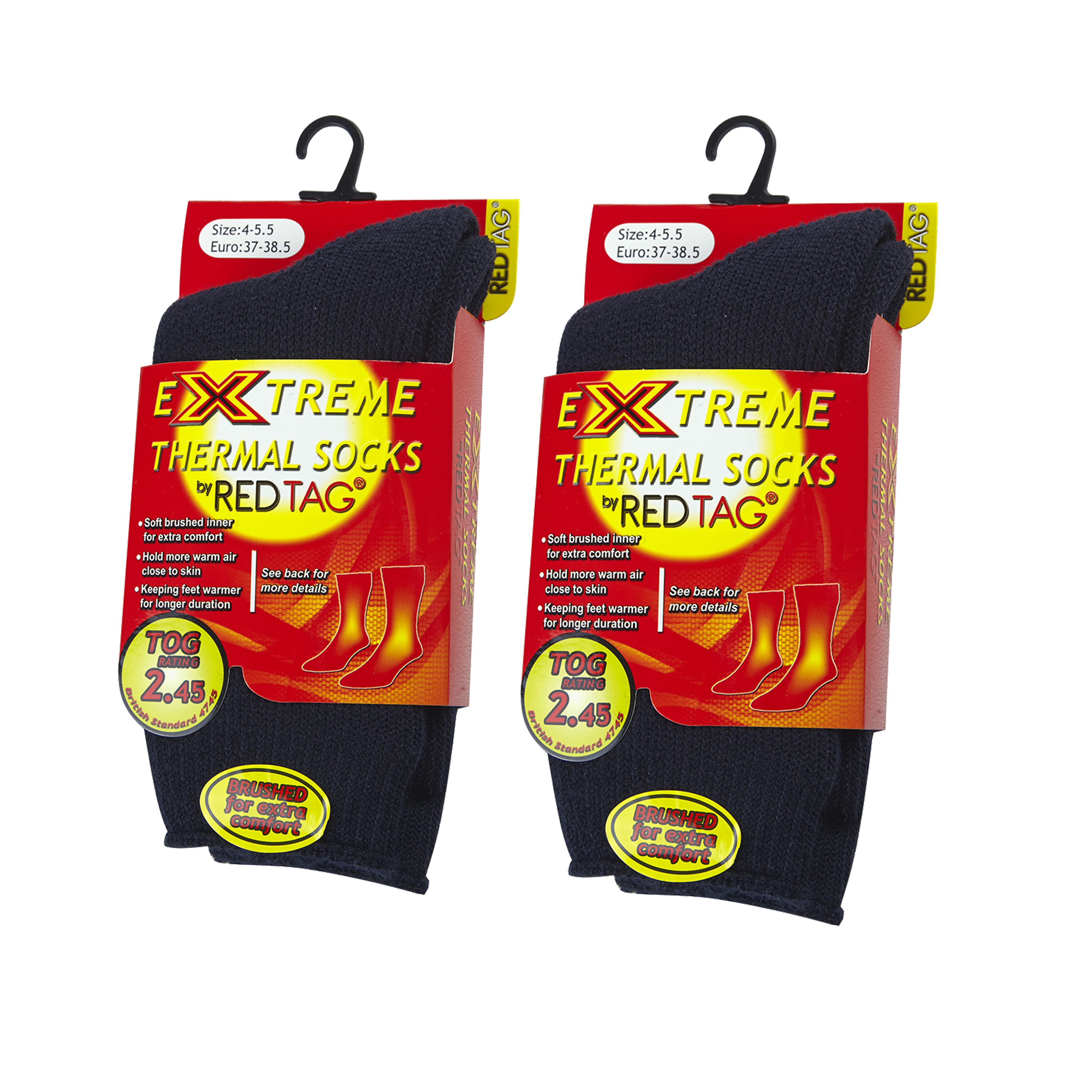 Children's Kids Boys Extreme Heat Thermal Cosy Plain Socks TOG 2.45 Warm Winter - Picture 9 of 10