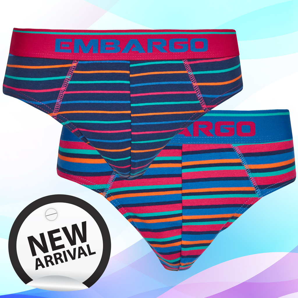 Mens Striped Pants Slips Underpants Briefs Cotton Rich Breathable