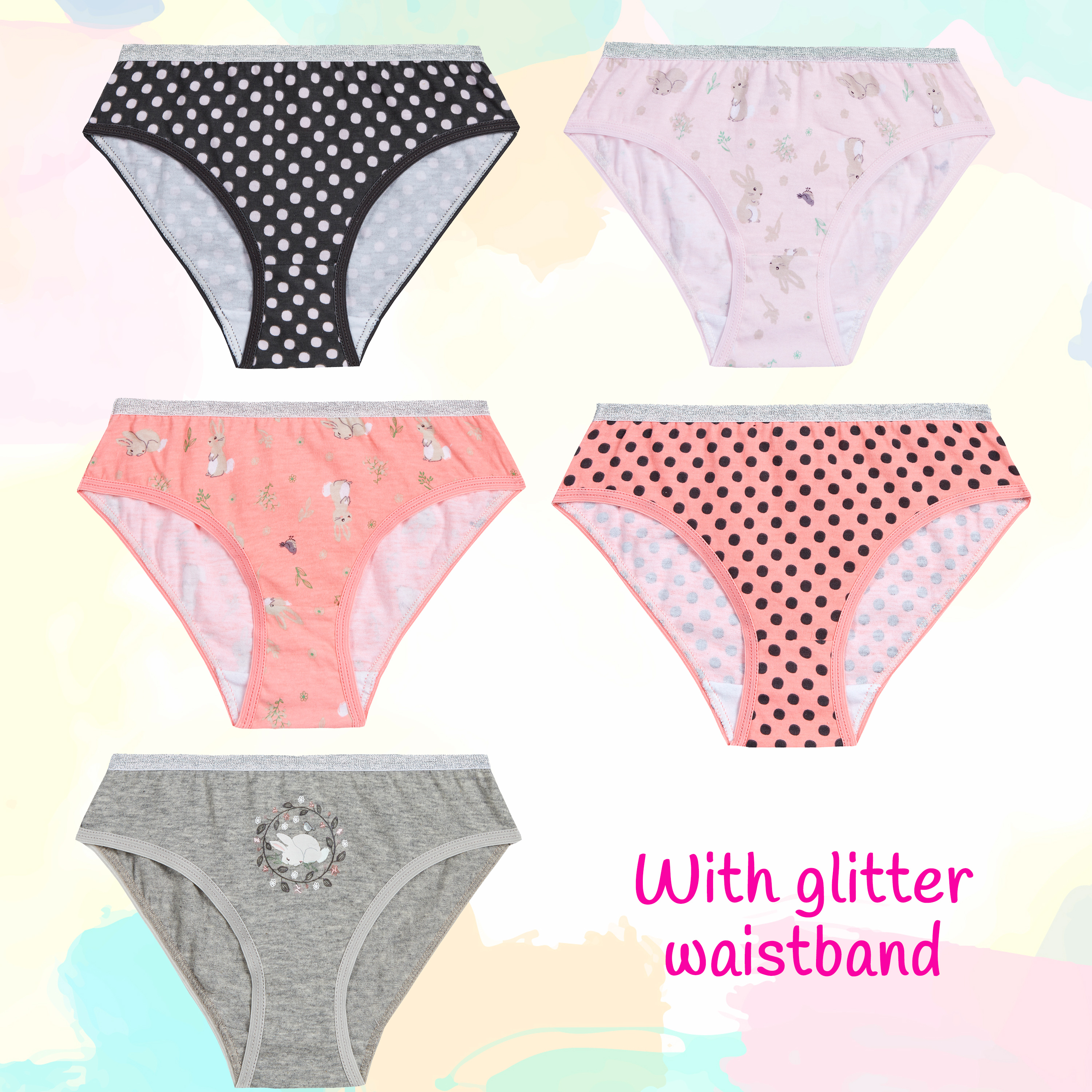 Paquete de 5 pares de brifas knickers multicompra pantalones ricos en algodón ropa interior - Imagen 25 de 34
