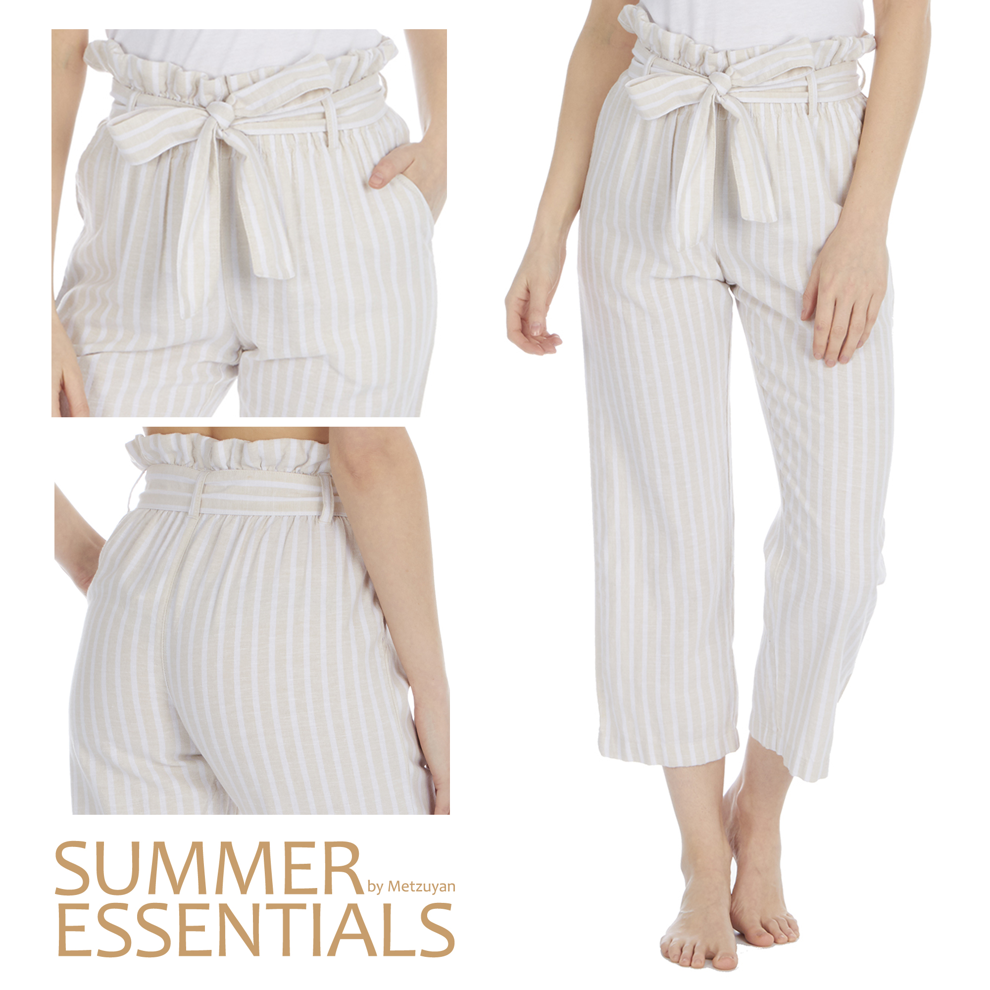 striped summer pants