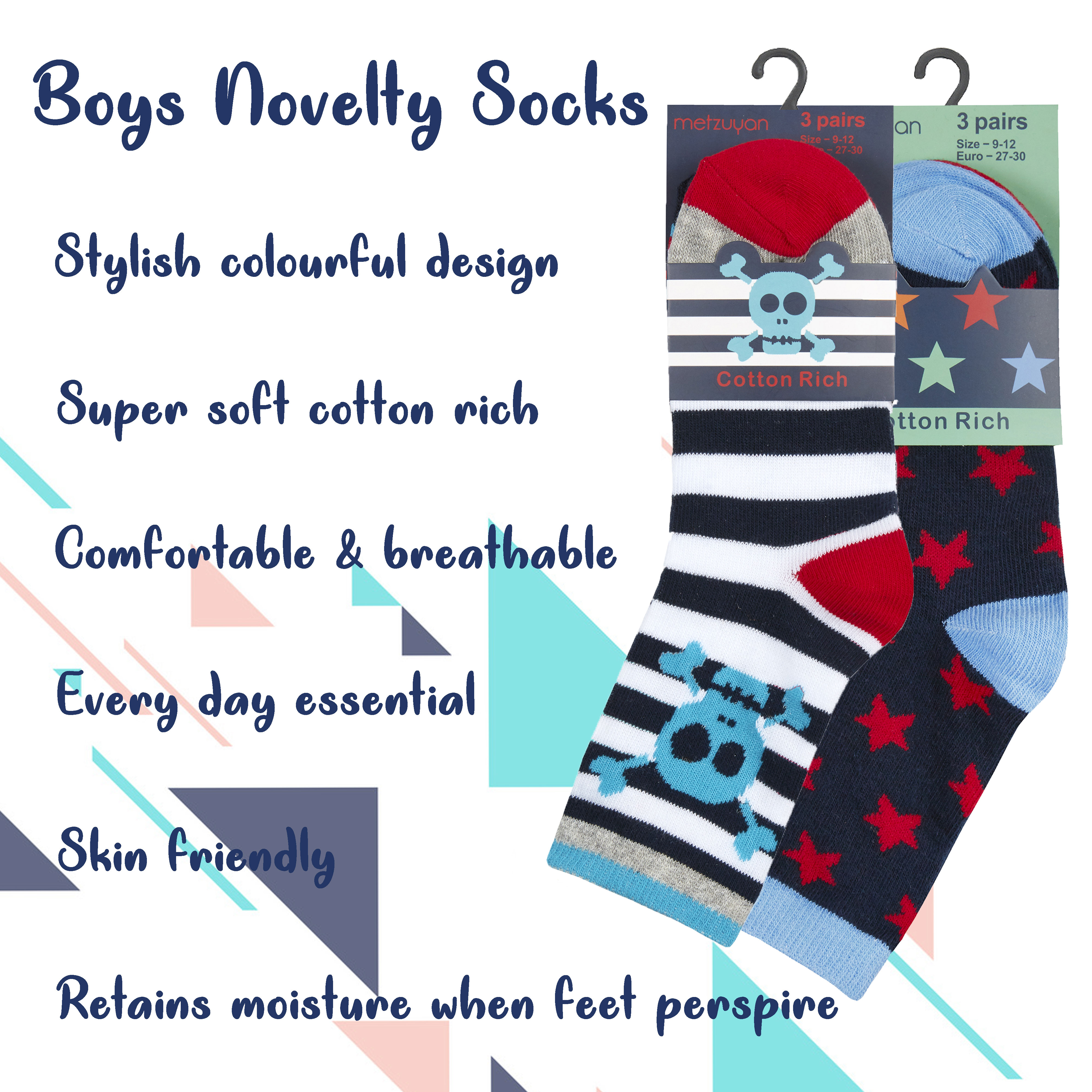 6 Pairs Boys Cotton Rich Novelty Funky Cartoon School Everyday Multipack Socks - Picture 18 of 46