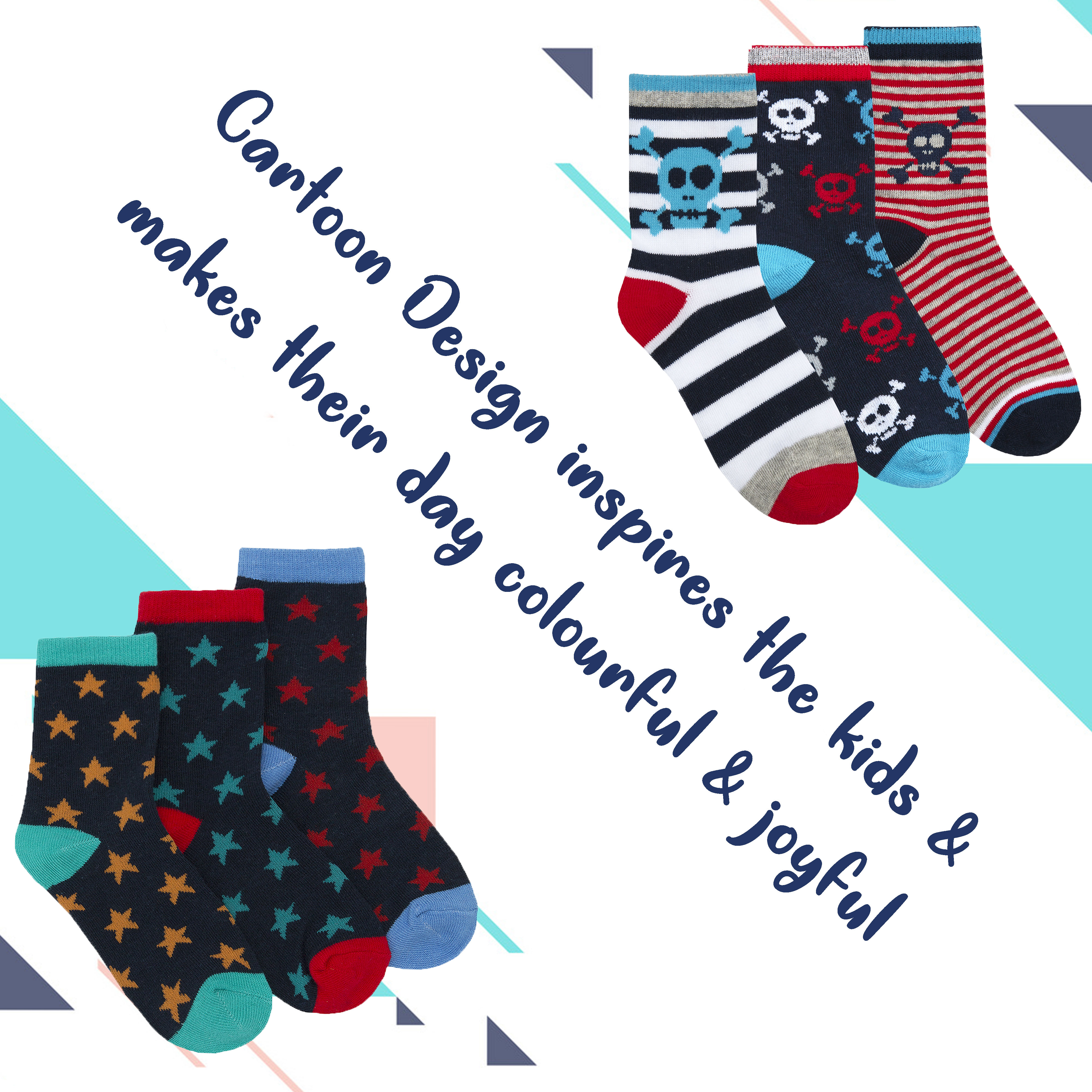 6 Pairs Boys Cotton Rich Novelty Funky Cartoon School Everyday Multipack Socks - Picture 16 of 46