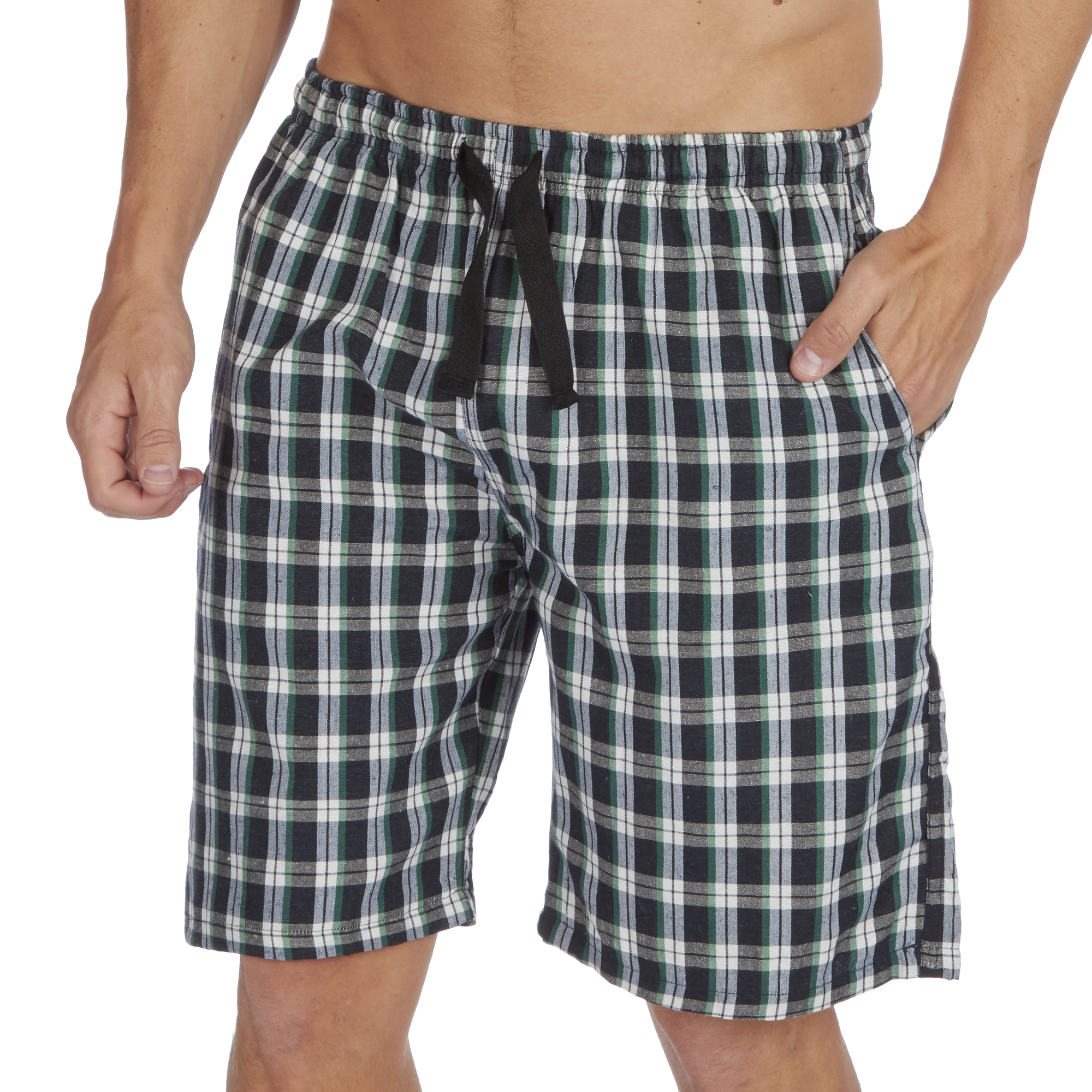Mens Shorts Checked Woven Pyjama Bottoms Cotton Blend Twill PJ Lounge S-XXL | eBay