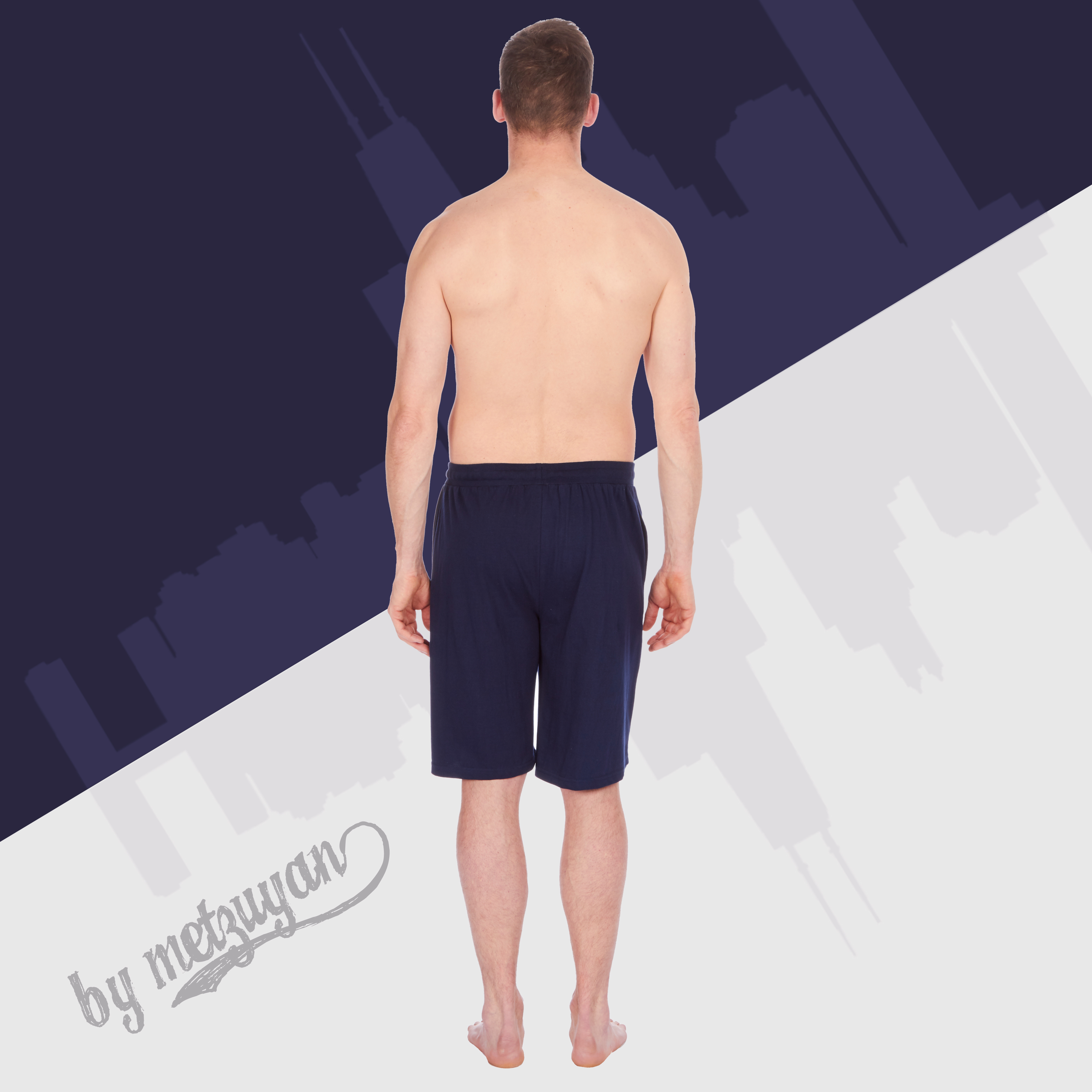 Metzuyan Men Pyjama Sleep Bed Shorts Nightwear Lounge Cotton Rich S M L