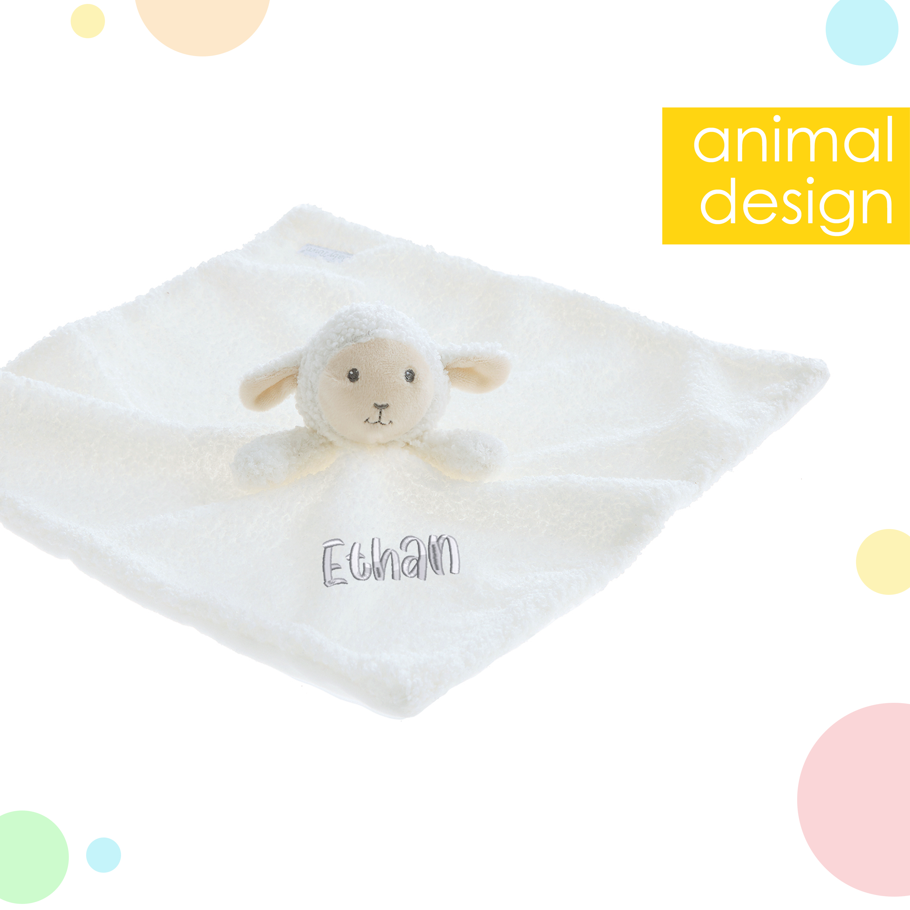 Personalised Baby Unisex Animal Comforter Named Newborn Keepsake Soft Plush Toy - Picture 14 of 21