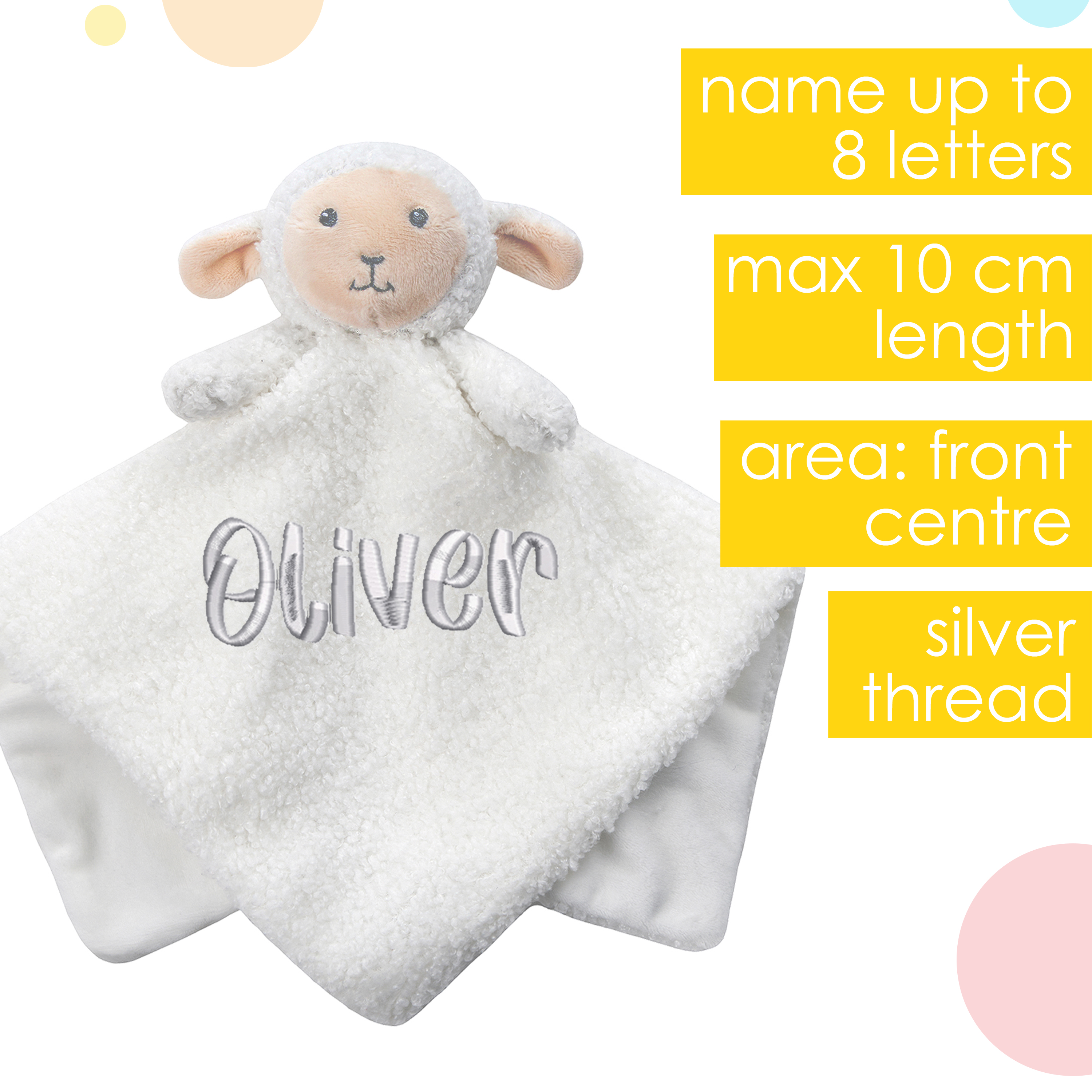 Personalised Baby Unisex Animal Comforter Named Newborn Keepsake Soft Plush Toy - Picture 13 of 21