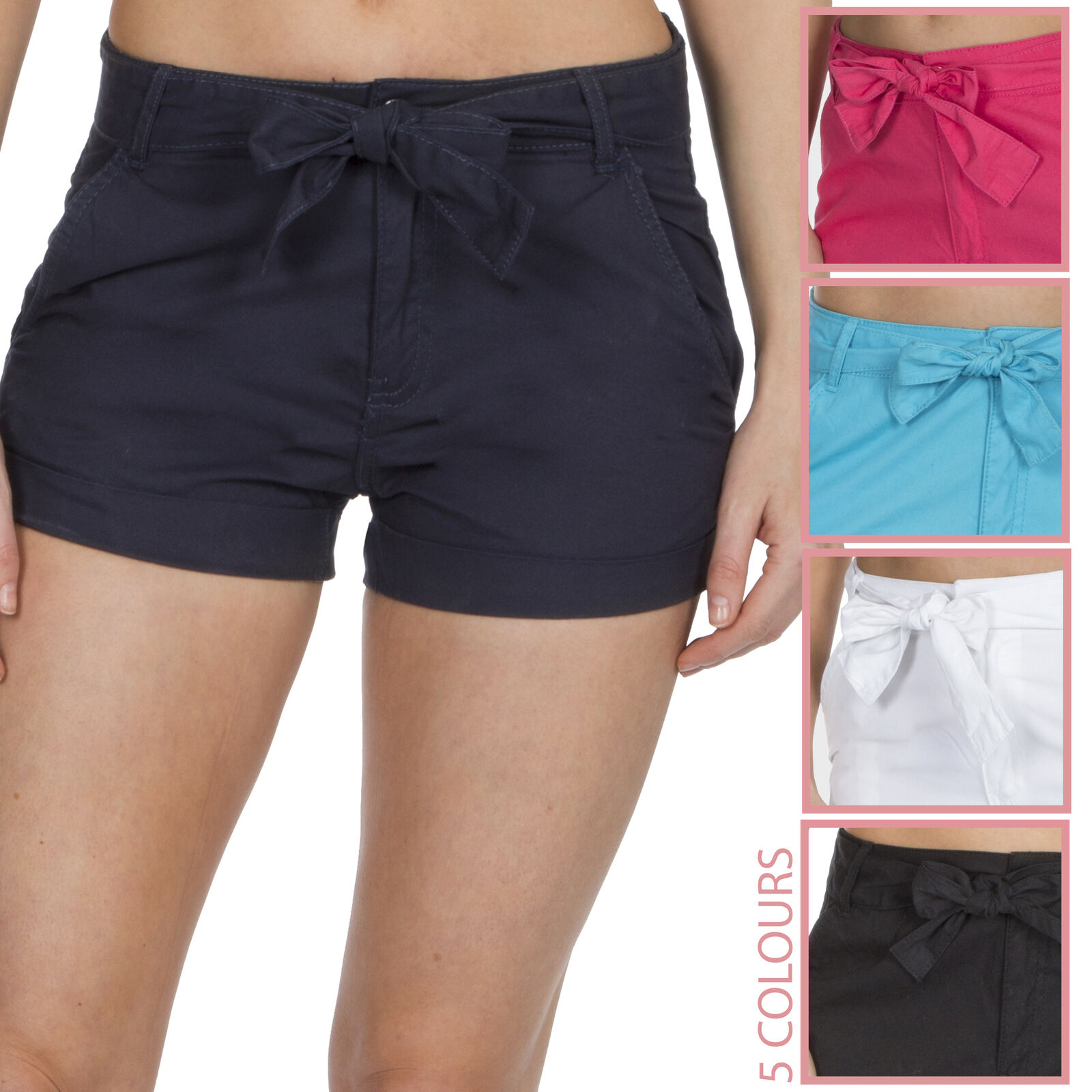 Womens Ladies Summer Shortie Shorts Hot Pants 100 Cotton Holiday Colourful Ebay