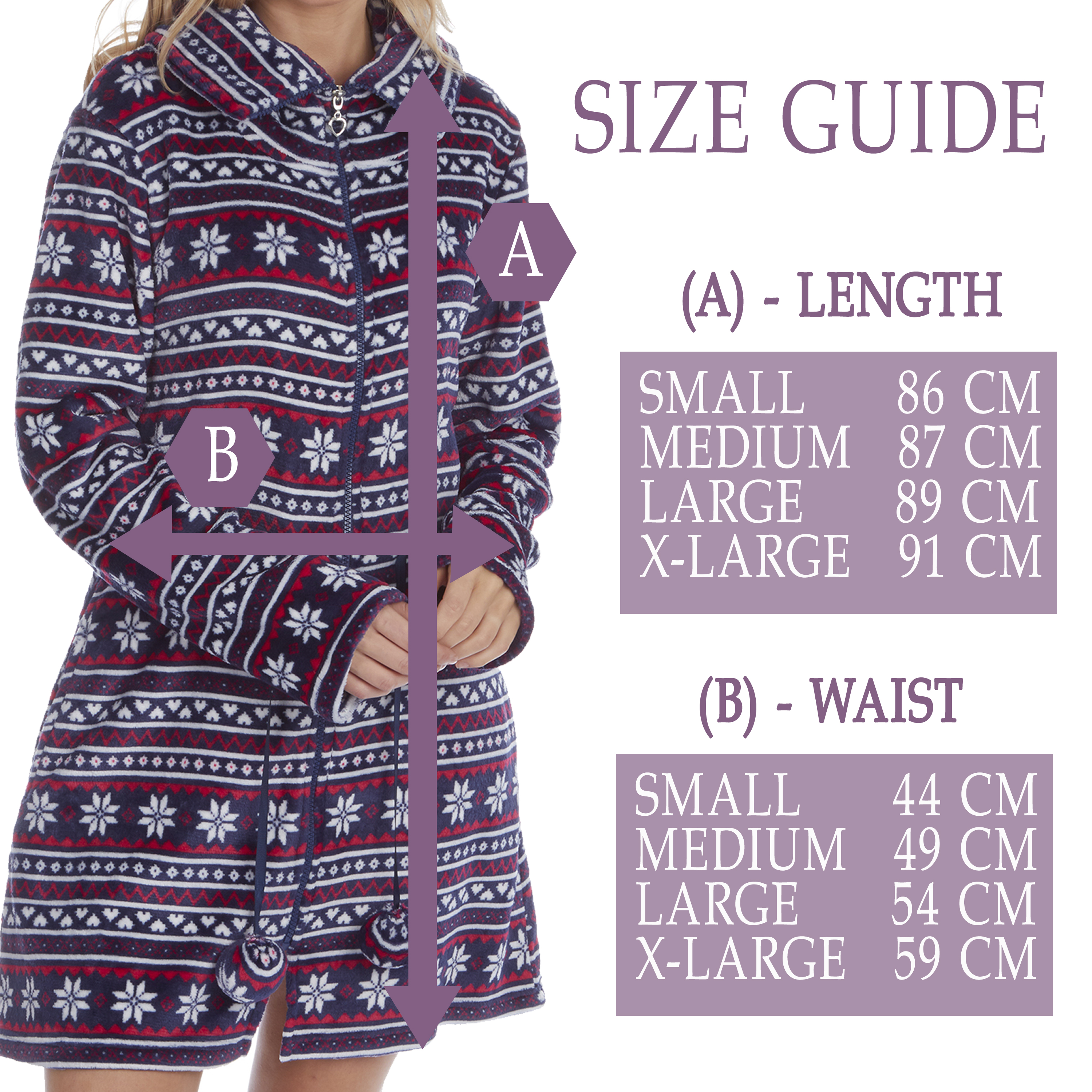 Femmes Fair Isle Haut tunique polaire lit Veste Fermeture ...