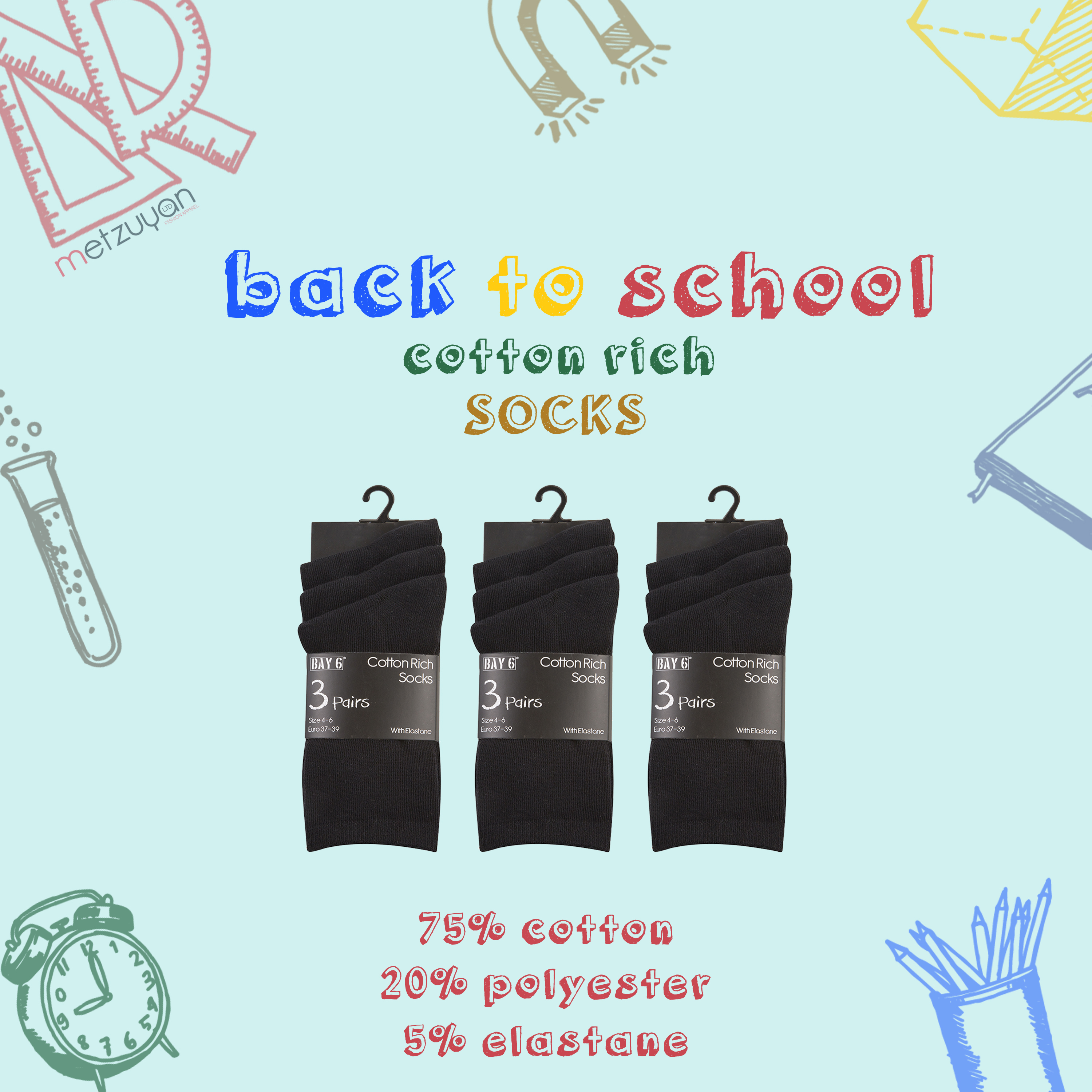 9 o 12 pares de calcetines escolares ricos en algodón para niños niños niños niñas uniforme liso Reino Unido - Imagen 17 de 17