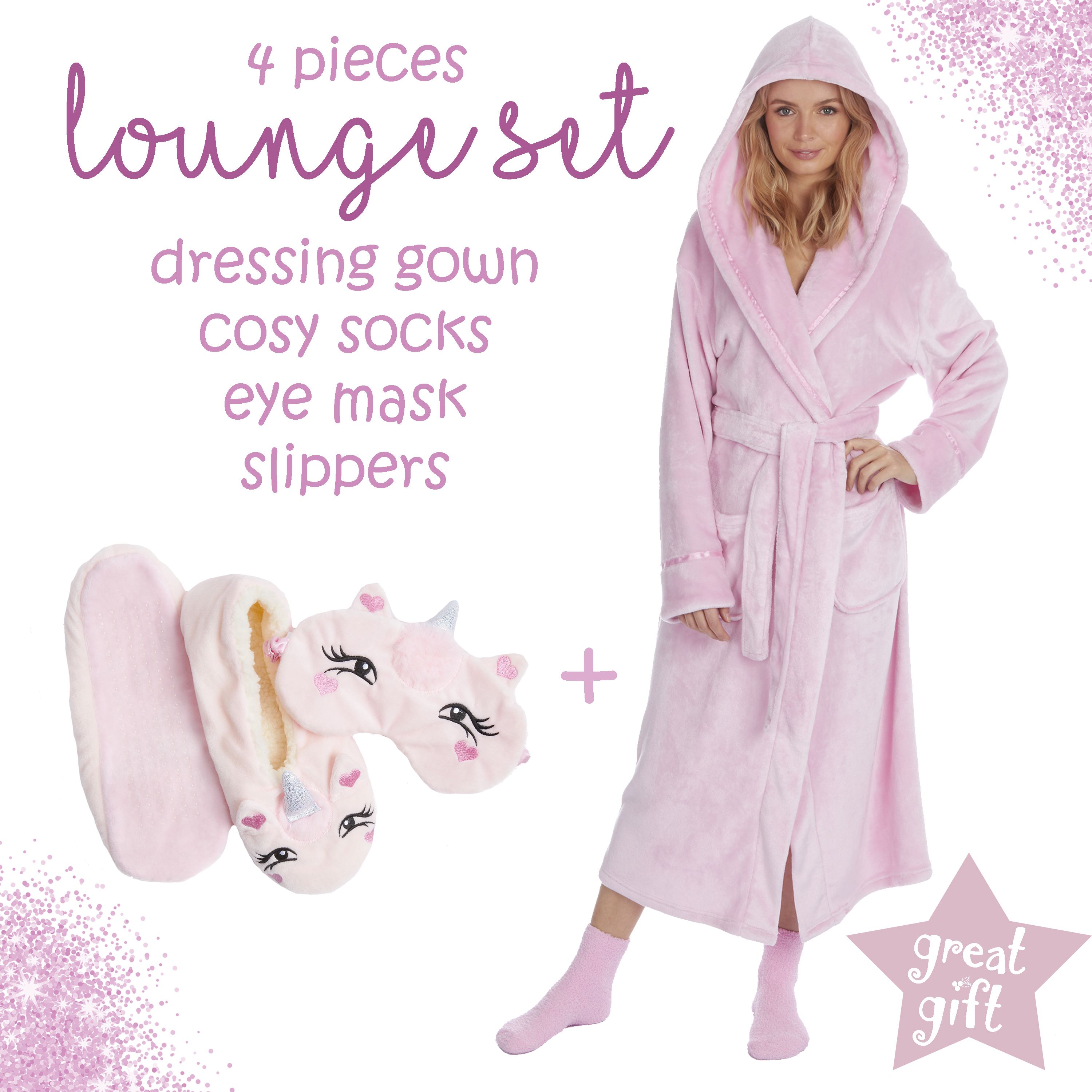 slippers and dressing gown set