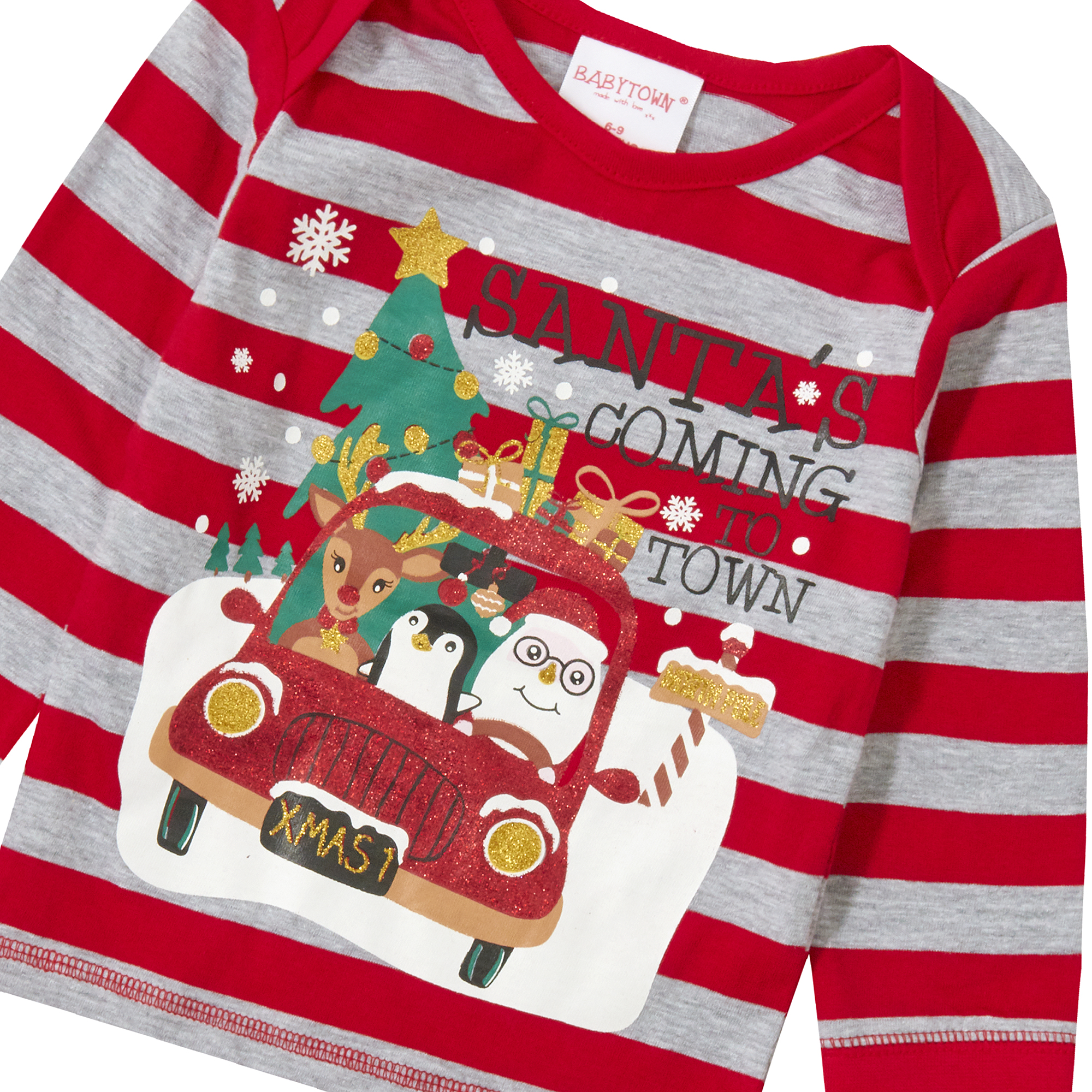 2022 Christmas Pj Blanks Baby Girls & Boys Christmas Pyjama Set Cotton Jersey PJ 100 Cotton