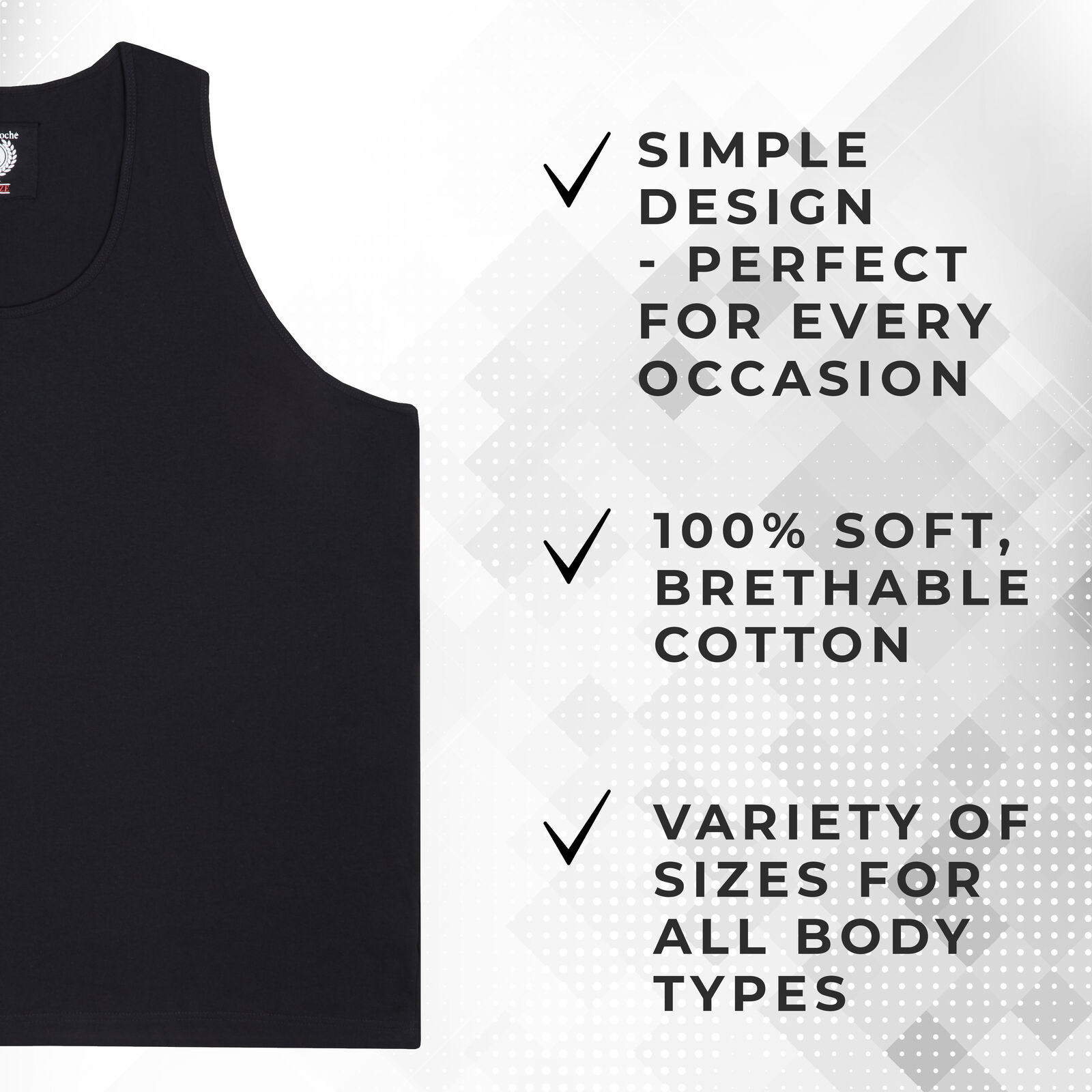 Metzuyan Plus Size Gym Cotton Sport Vest Tank Top Training