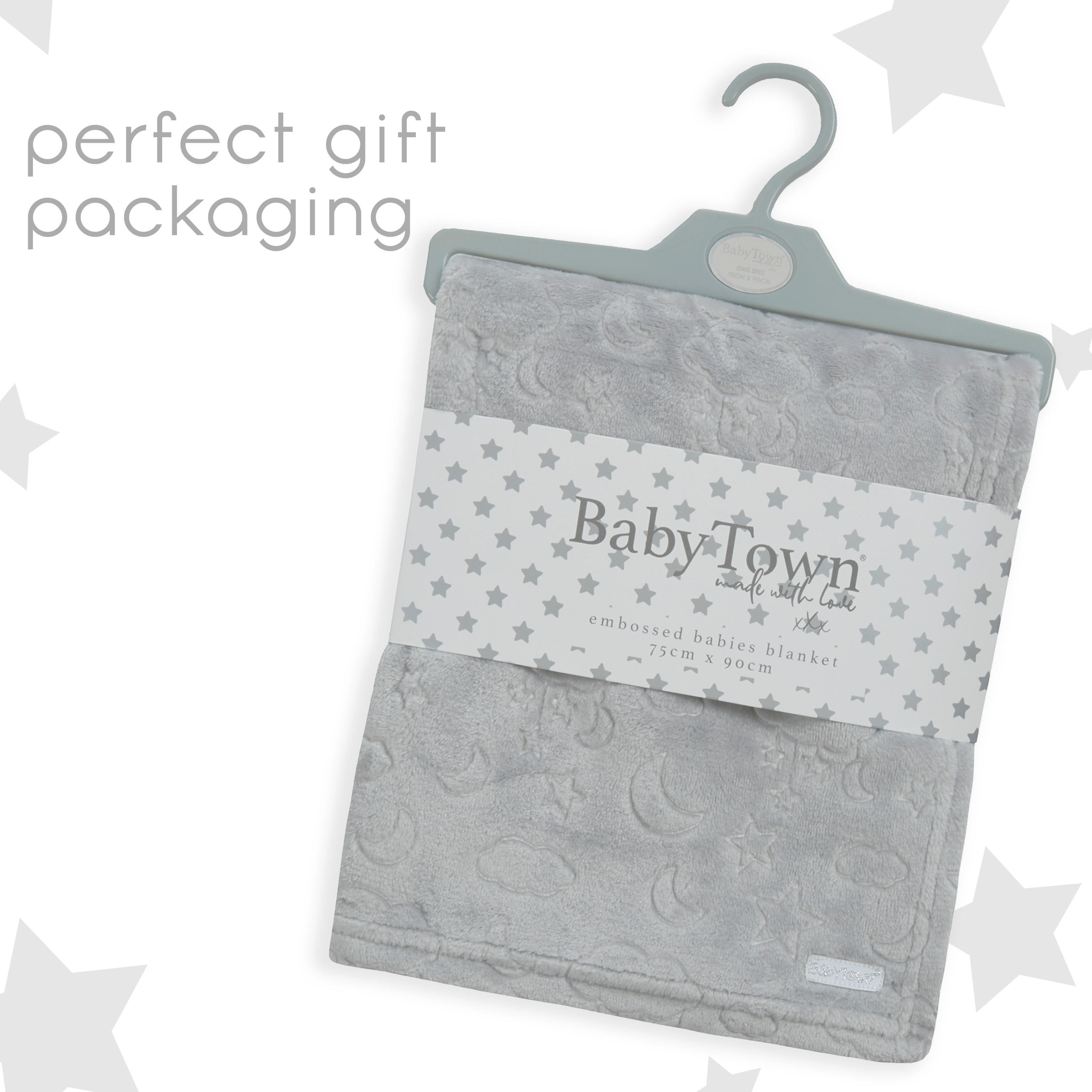 Baby Girls Boys Embossed Plush Fleece Pram Cot Blanket Grey Pink Infant 75x90 cm - Picture 7 of 19