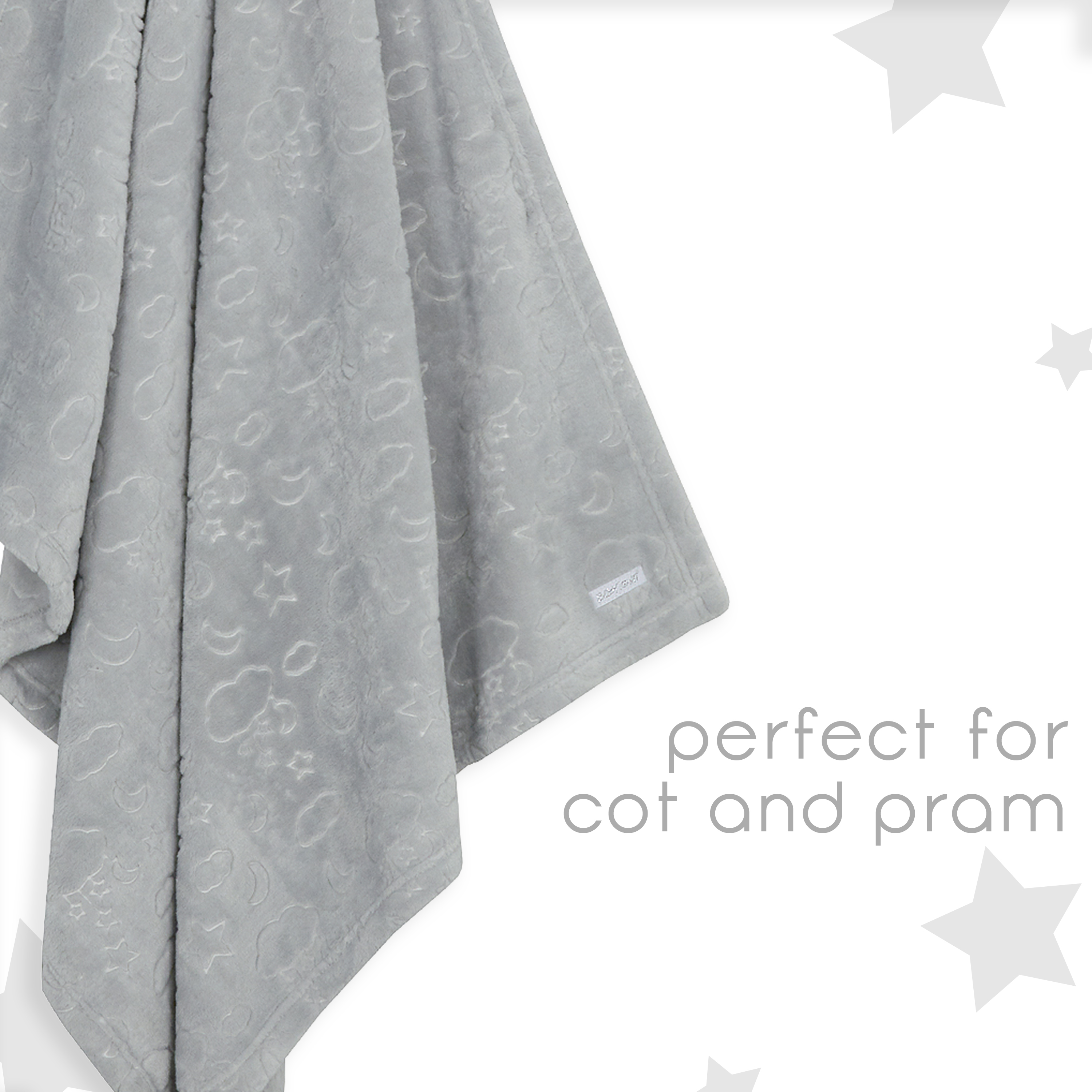 Baby Girls Boys Embossed Plush Fleece Pram Cot Blanket Grey Pink Infant 75x90 cm - Picture 5 of 19