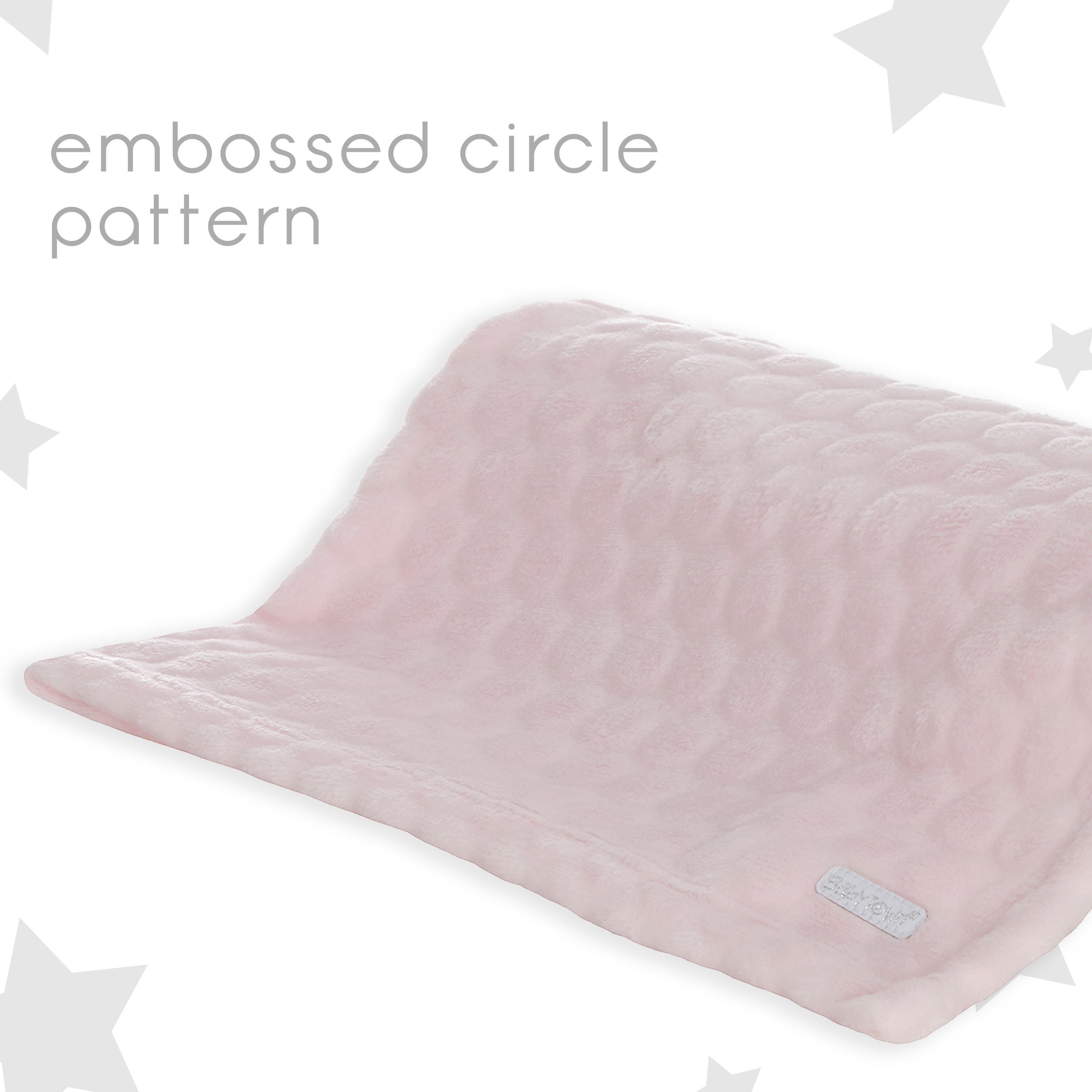 Baby Girls Boys Embossed Plush Fleece Pram Cot Blanket Grey Pink Infant 75x90 cm - Picture 15 of 19