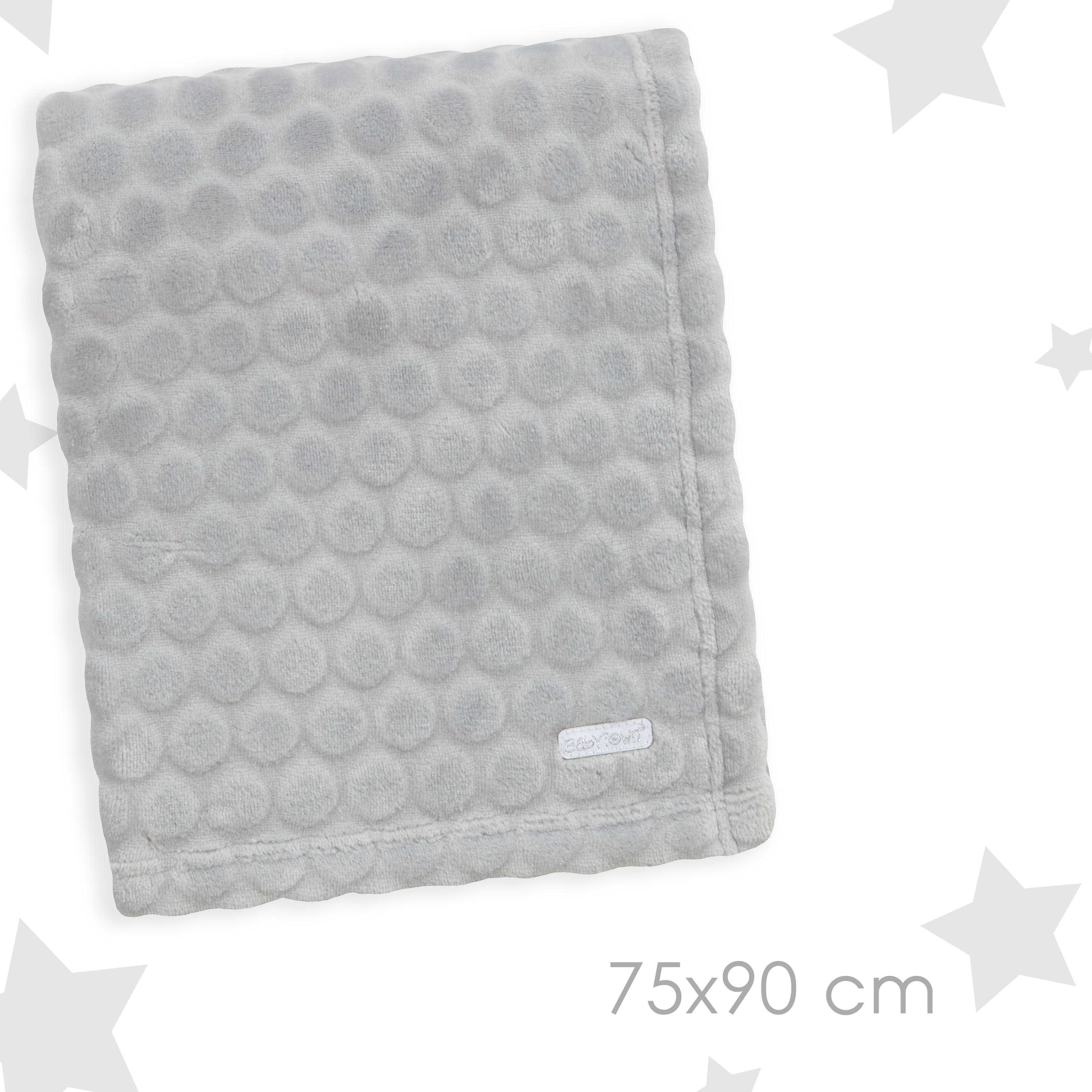 Baby Girls Boys Embossed Plush Fleece Pram Cot Blanket Grey Pink Infant 75x90 cm - Picture 11 of 19