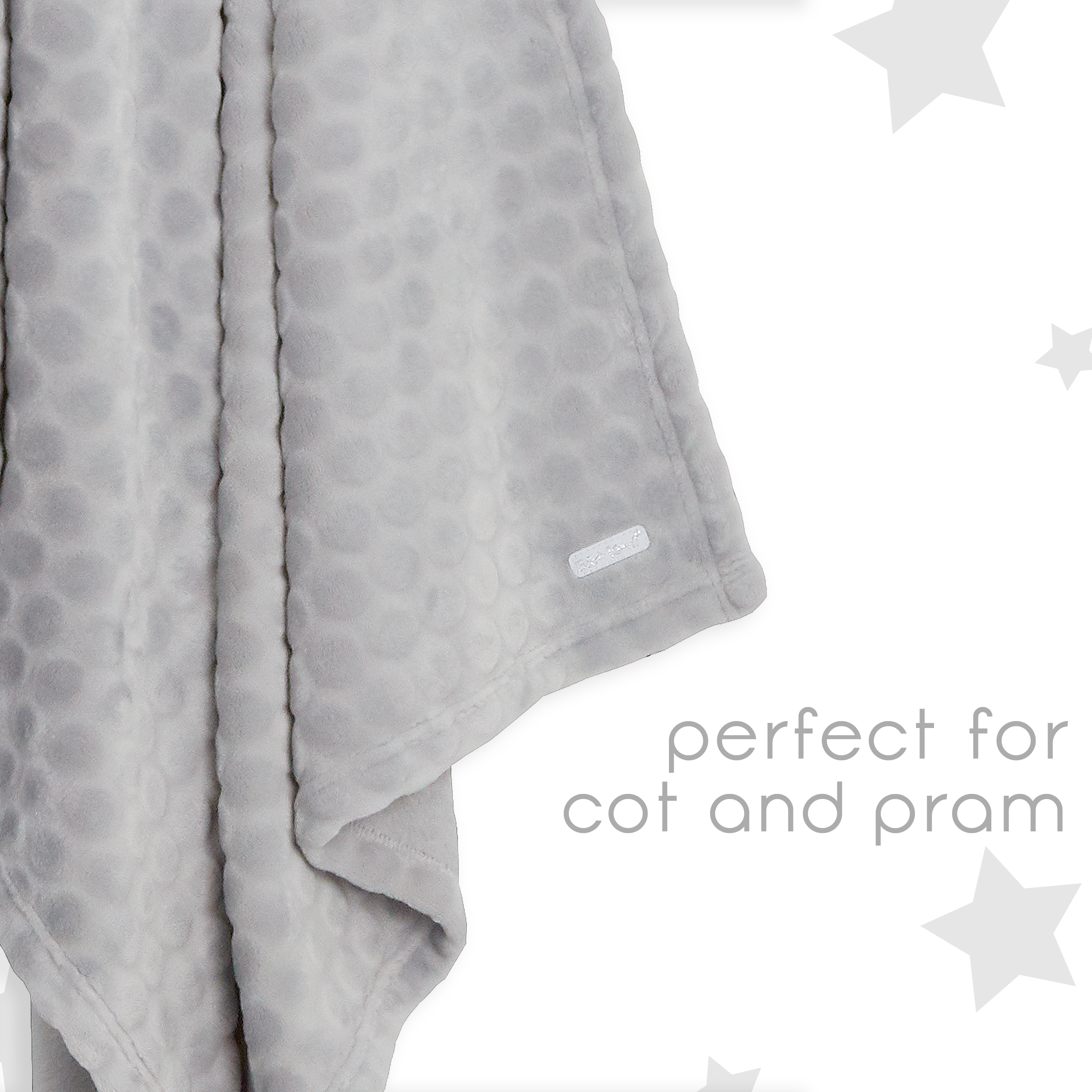 Baby Girls Boys Embossed Plush Fleece Pram Cot Blanket Grey Pink Infant 75x90 cm - Picture 12 of 19