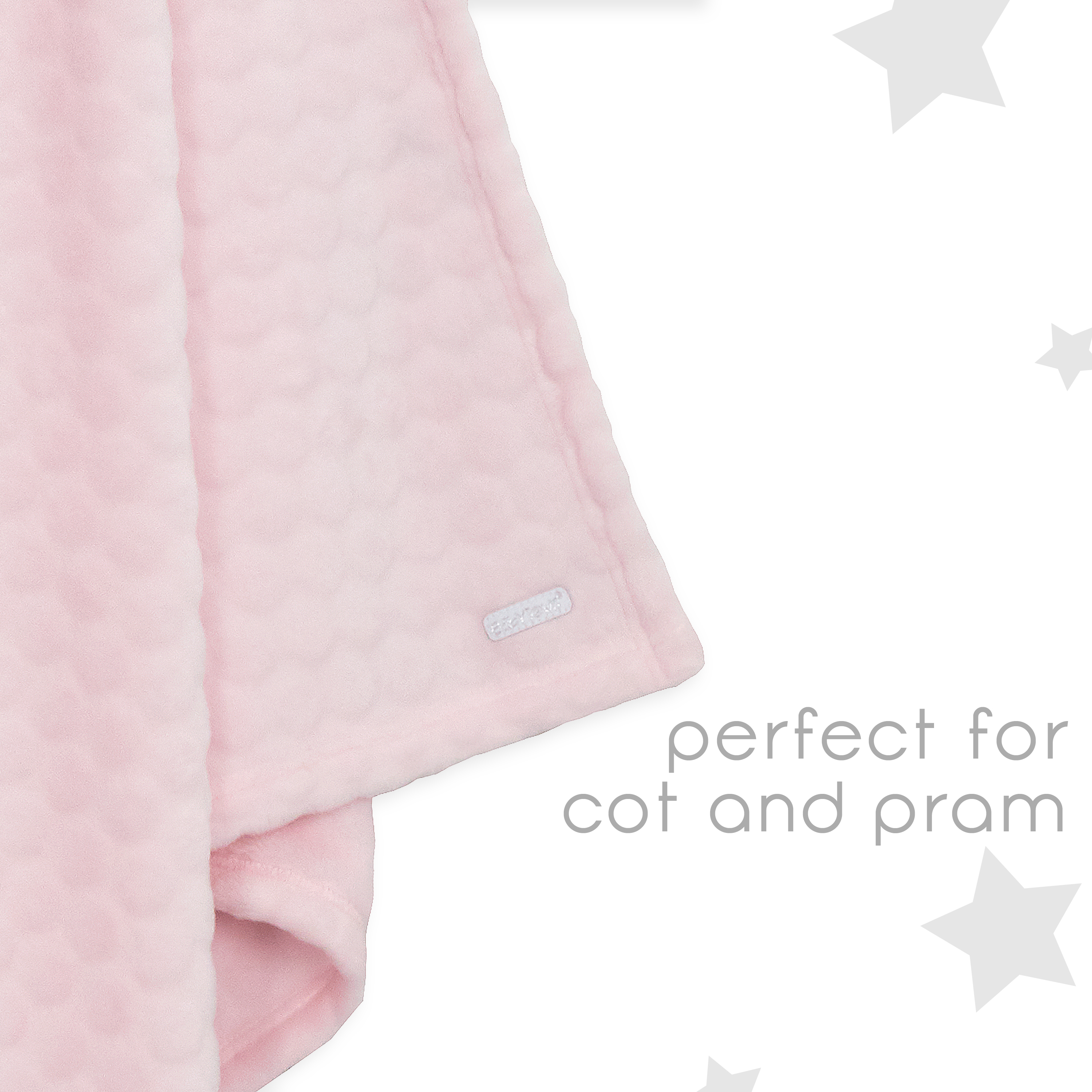 Baby Girls Boys Embossed Plush Fleece Pram Cot Blanket Grey Pink Infant 75x90 cm - Picture 18 of 19