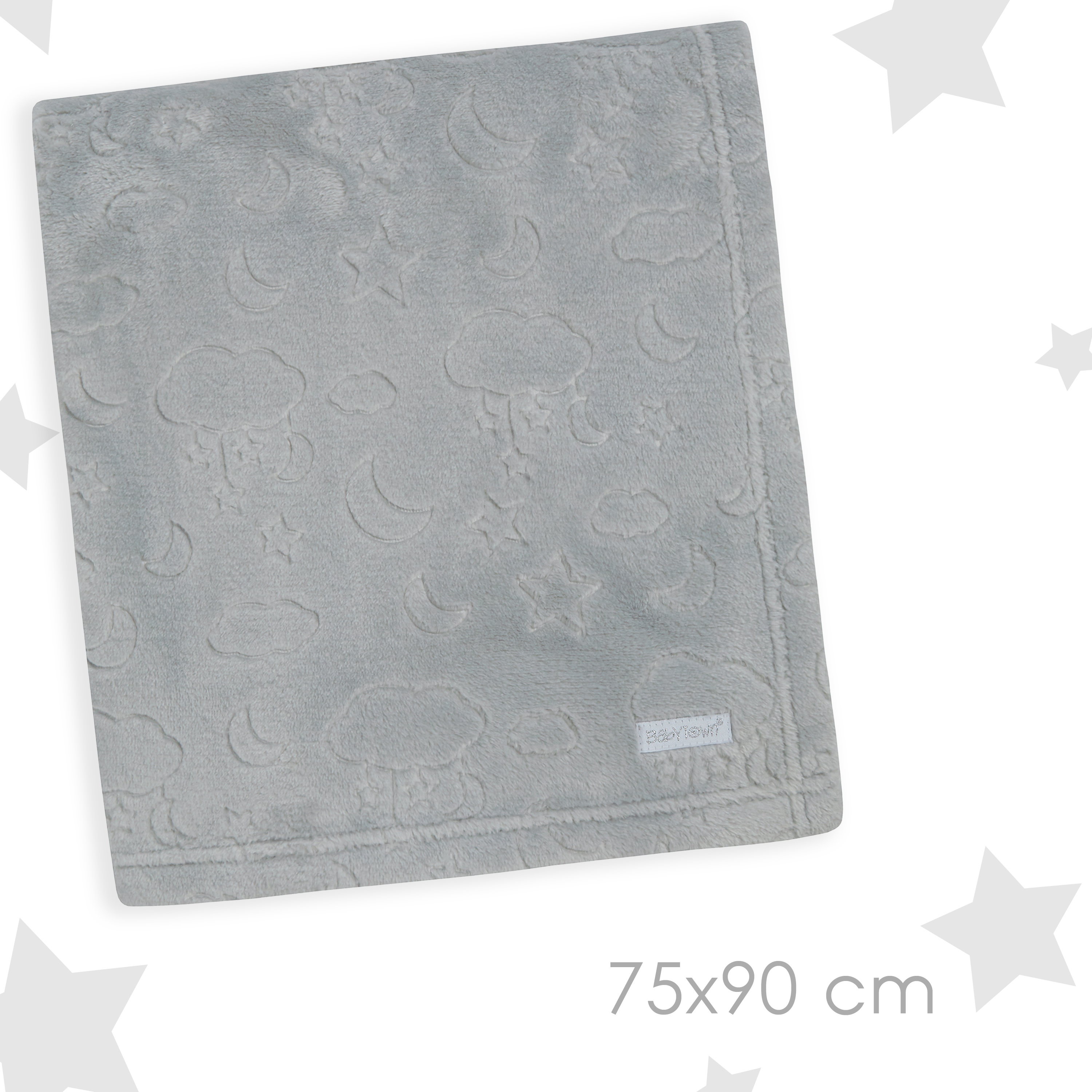 Baby Girls Boys Embossed Plush Fleece Pram Cot Blanket Grey Pink Infant 75x90 cm - Picture 4 of 19