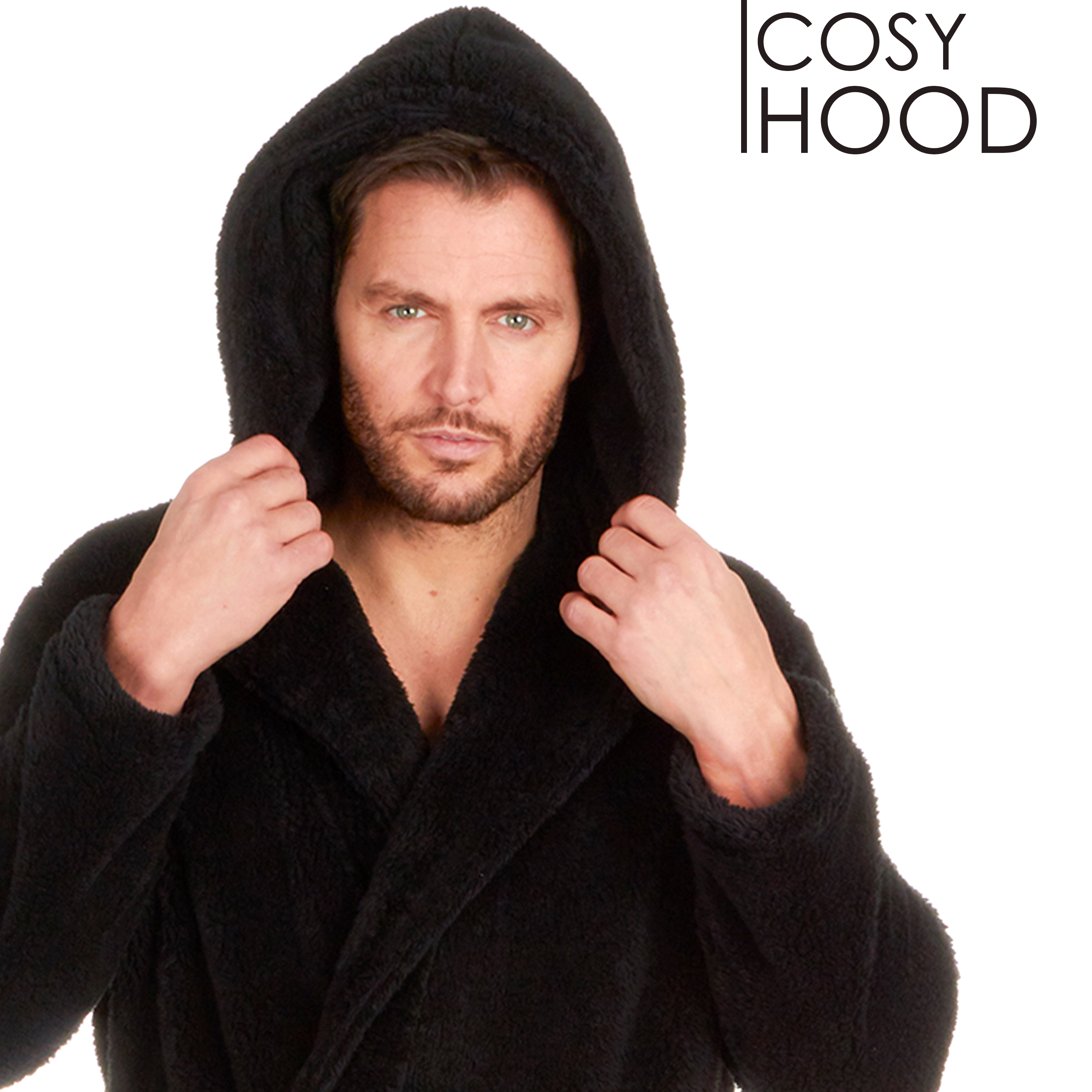 Mens Thick Hooded Fleece Robe Large L Fluffy Snuggle Dressing Gown Ex Store Sale eBay