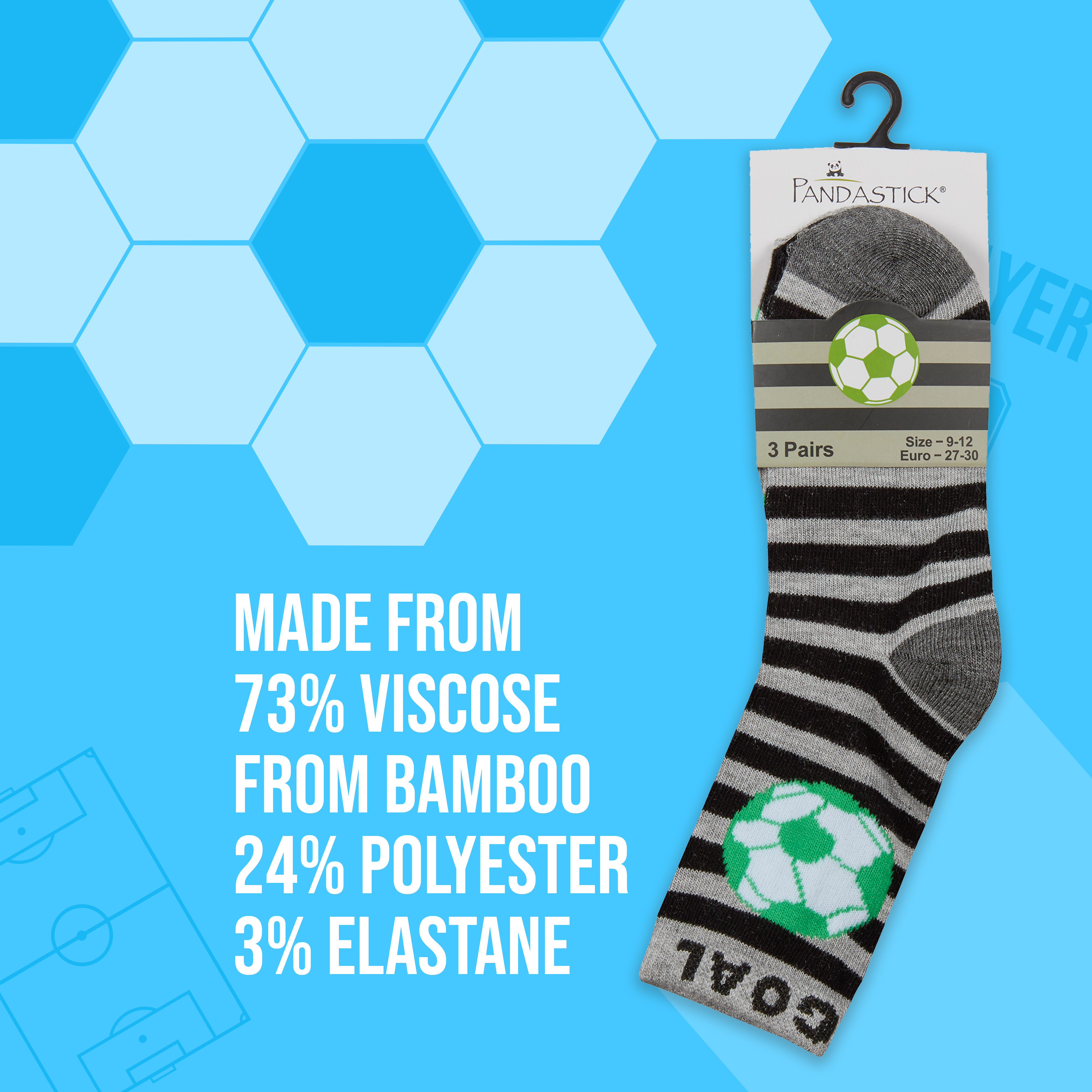 Kids Boys Bamboo Crew Socks Novelty Cartoon Football Size UK 6-8.5 9-12 12.5-3.5 - Picture 4 of 10