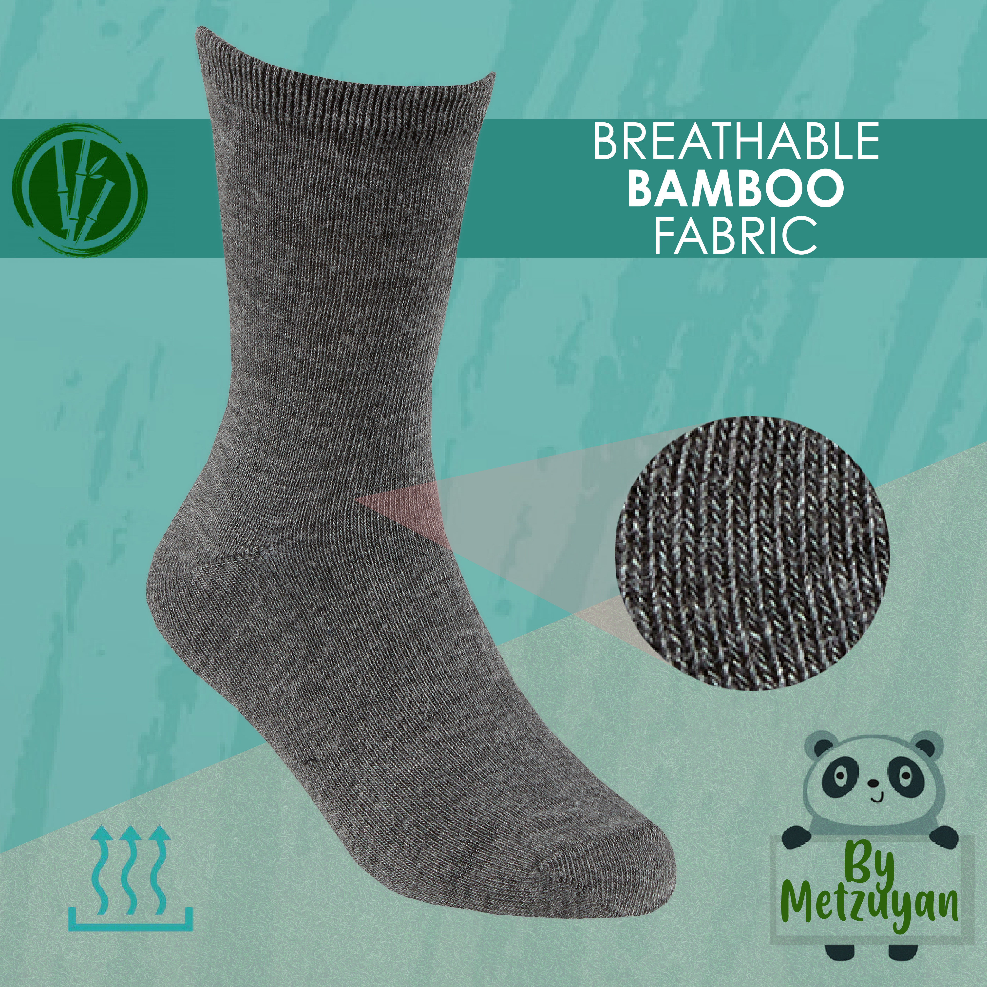 6 Pairs Kids Girls Boys Unisex Natural Bamboo Crew Everyday Back To School Socks - Picture 14 of 18