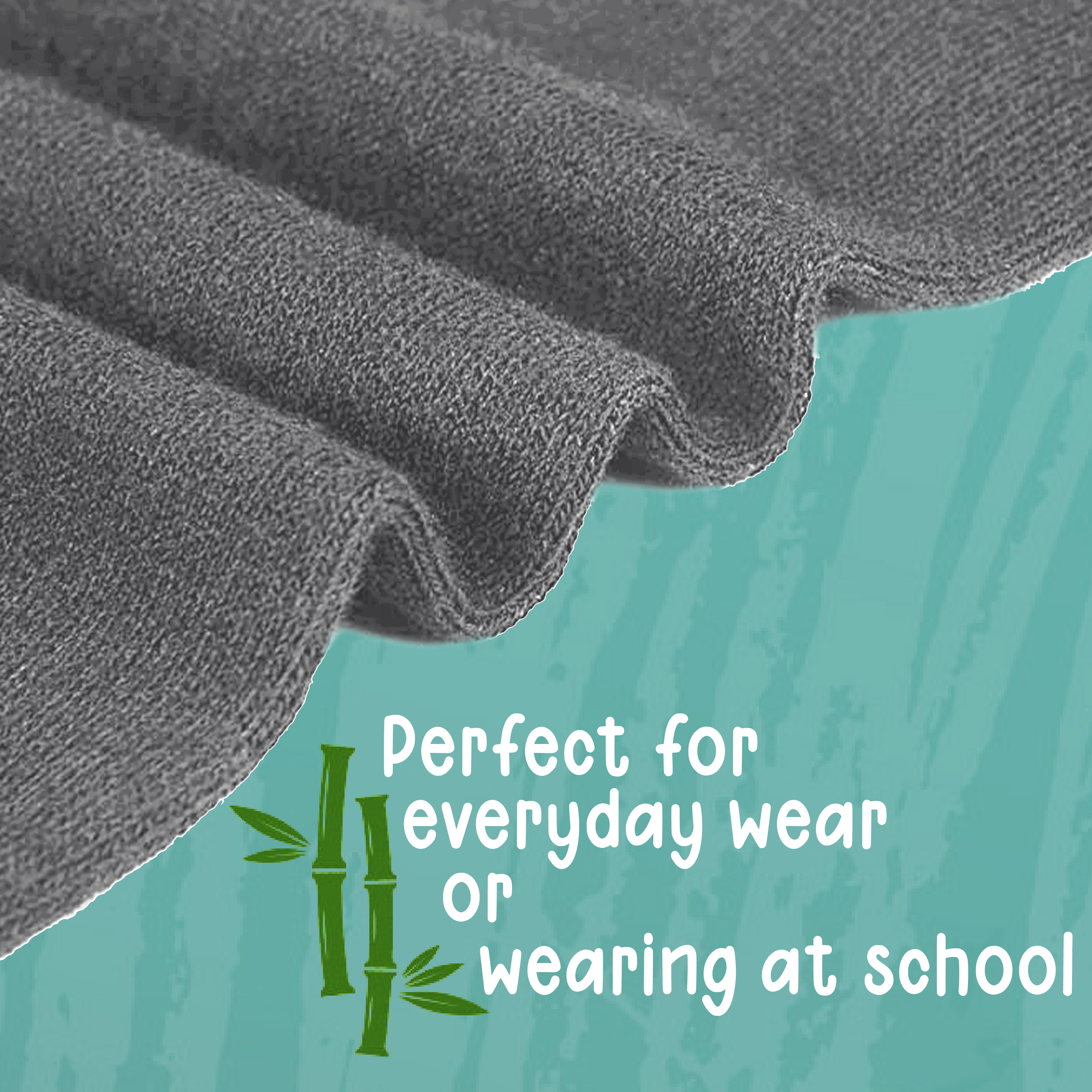 6 Pairs Kids Girls Boys Unisex Natural Bamboo Crew Everyday Back To School Socks - Picture 13 of 18