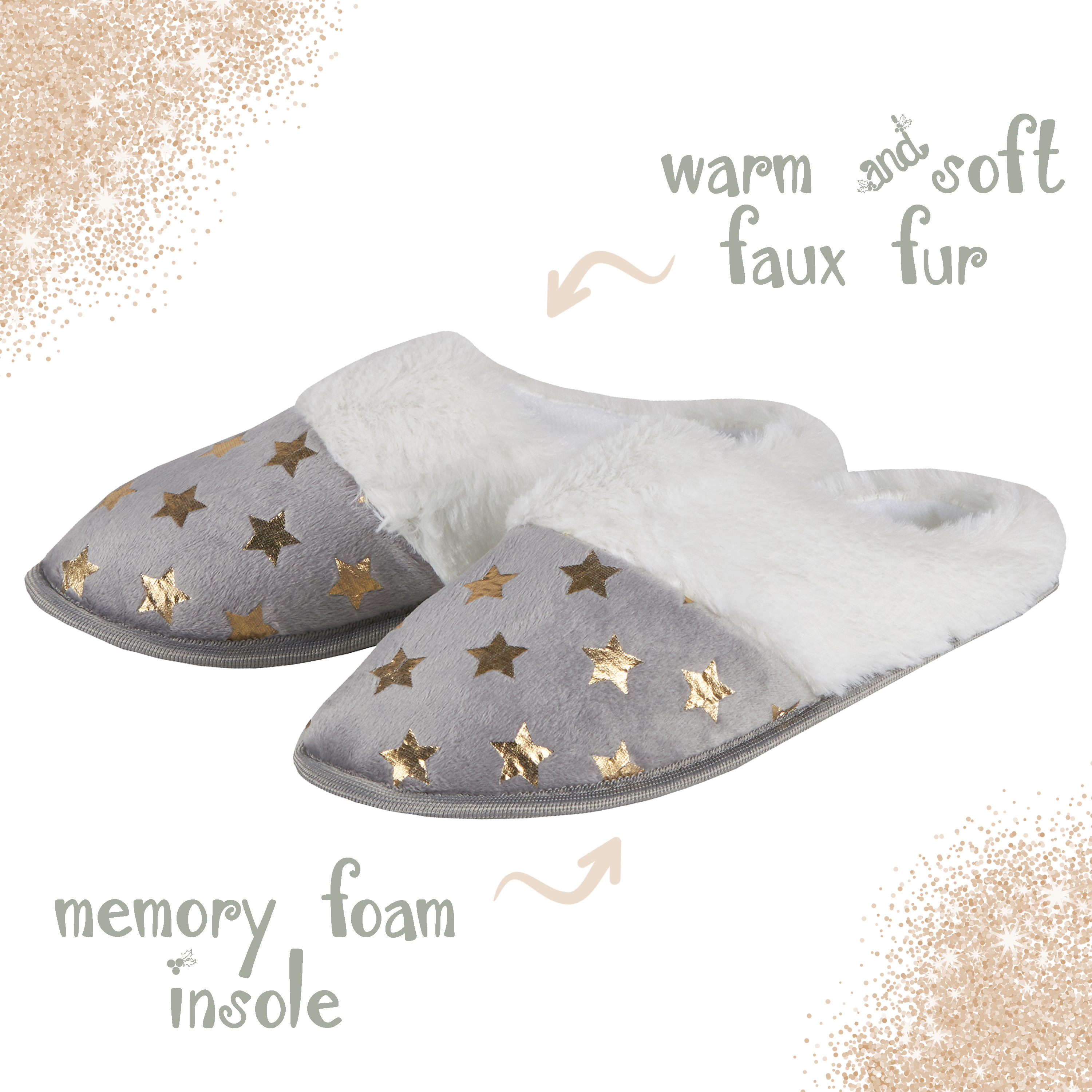 memory foam mule slippers