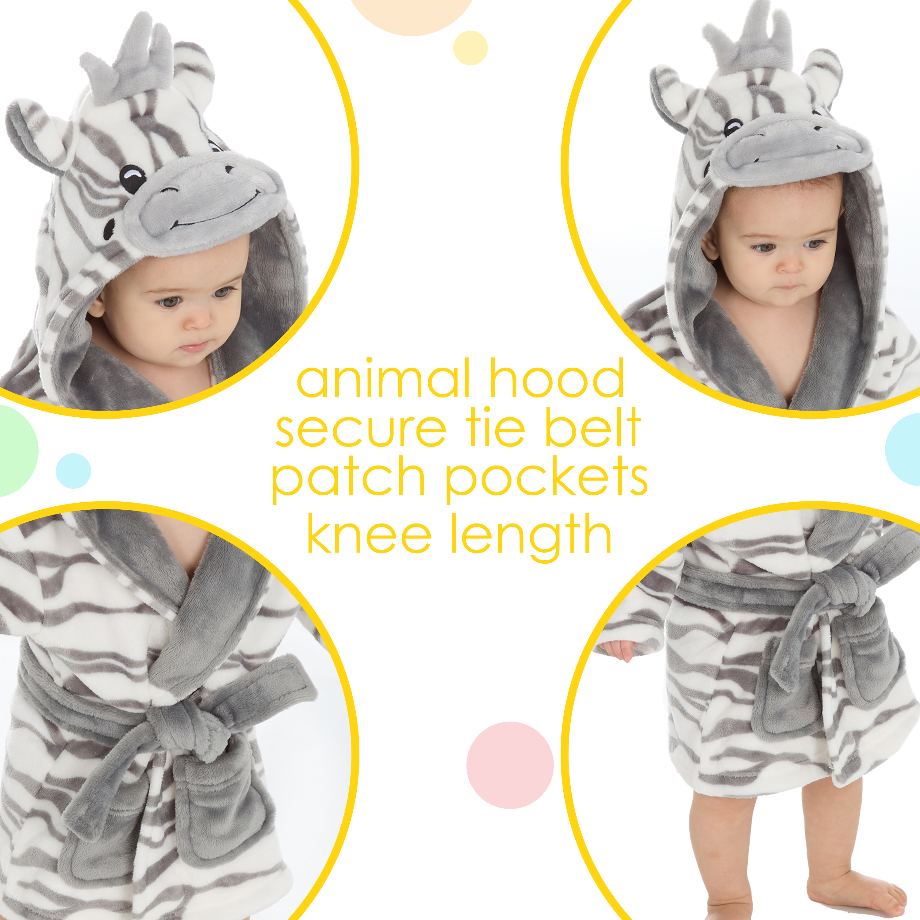 Personalised Baby Robe Girl Boy Dressing Gown Novelty Bathrobe Gift Name  0-24 M | eBay