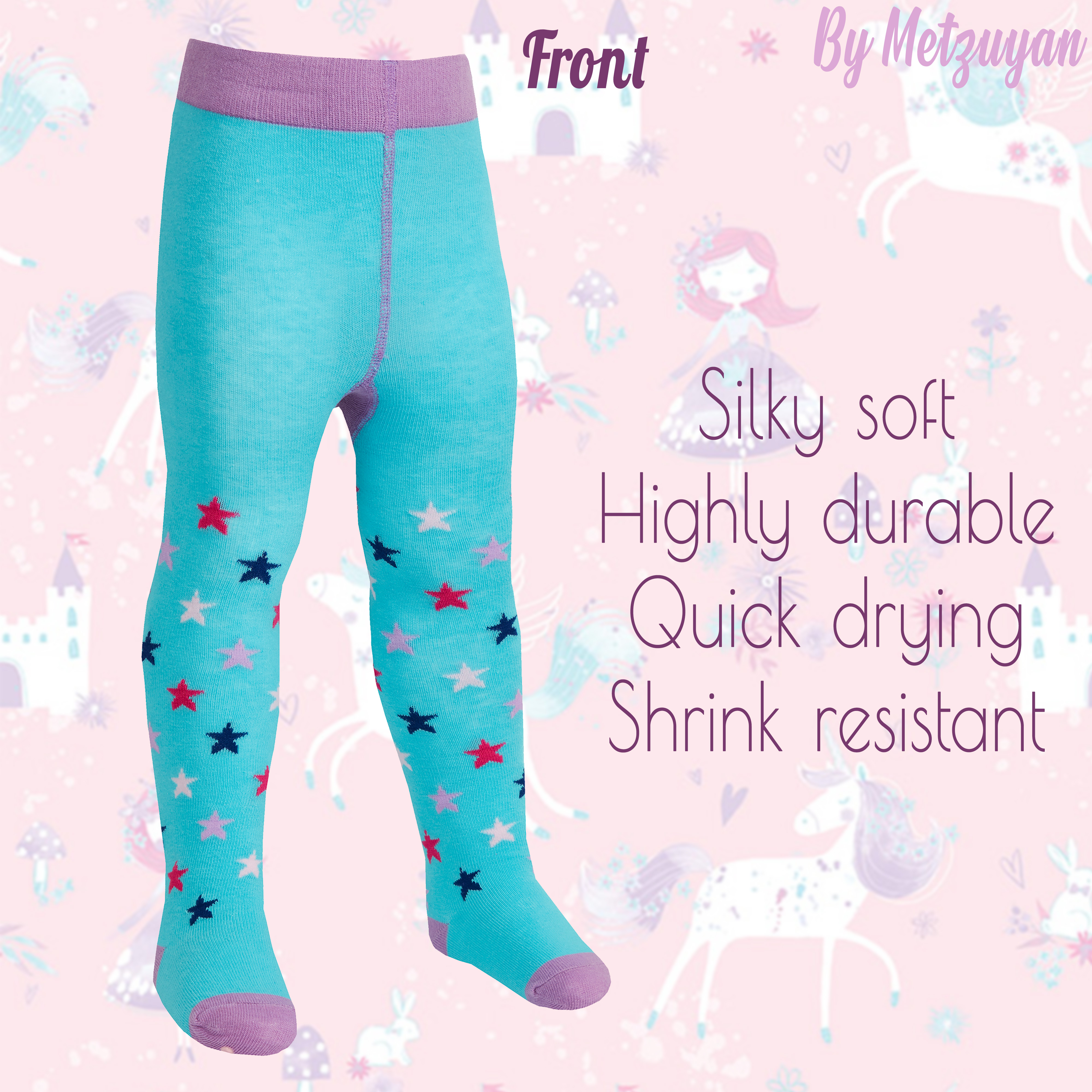 3 Pairs Baby Girls Designer Tights Soft Cotton Rich Unicorn Spots Owl 0-24  Mths